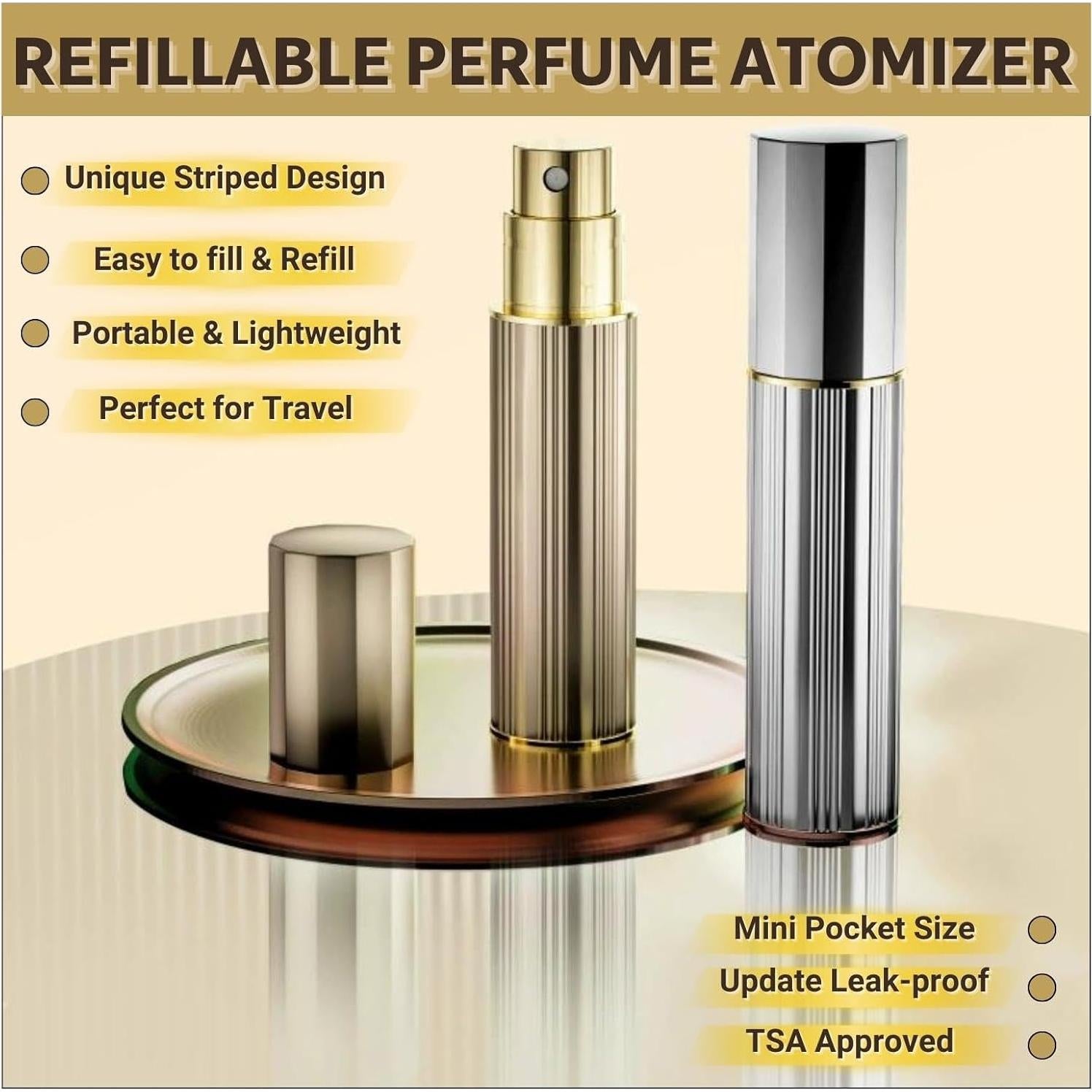 Botella de Spray de Perfume UULANFA 5ml Rojo Recargable