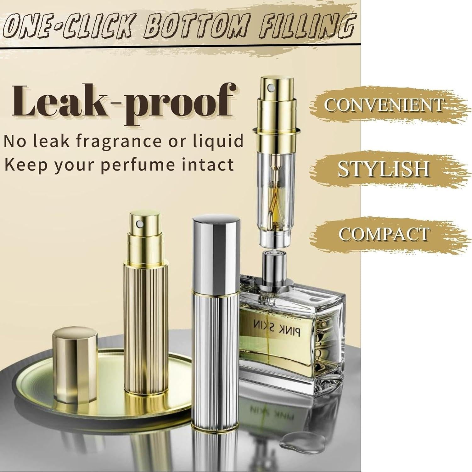 Botella de Spray de Perfume UULANFA 5ml Rojo Recargable