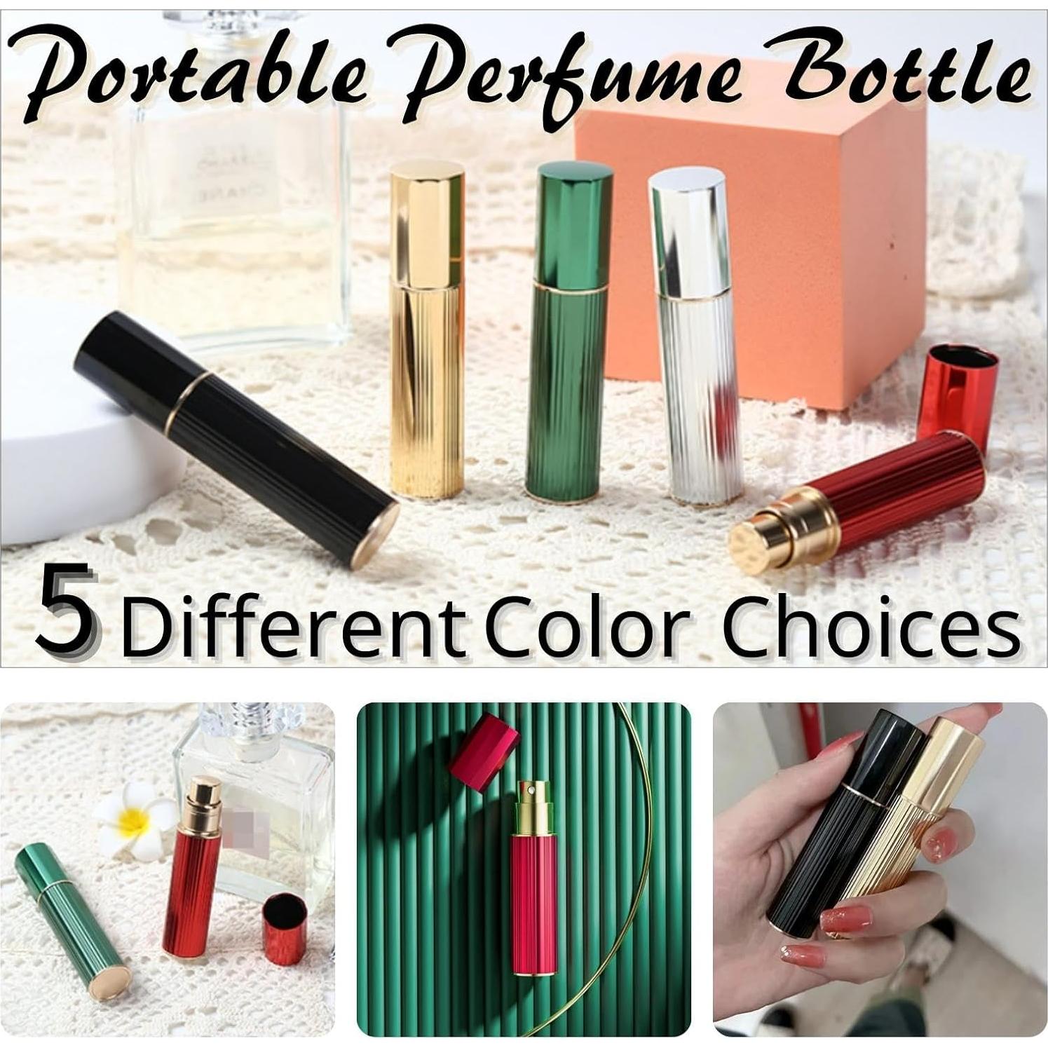 Botella de Spray de Perfume UULANFA 5ml Rojo Recargable