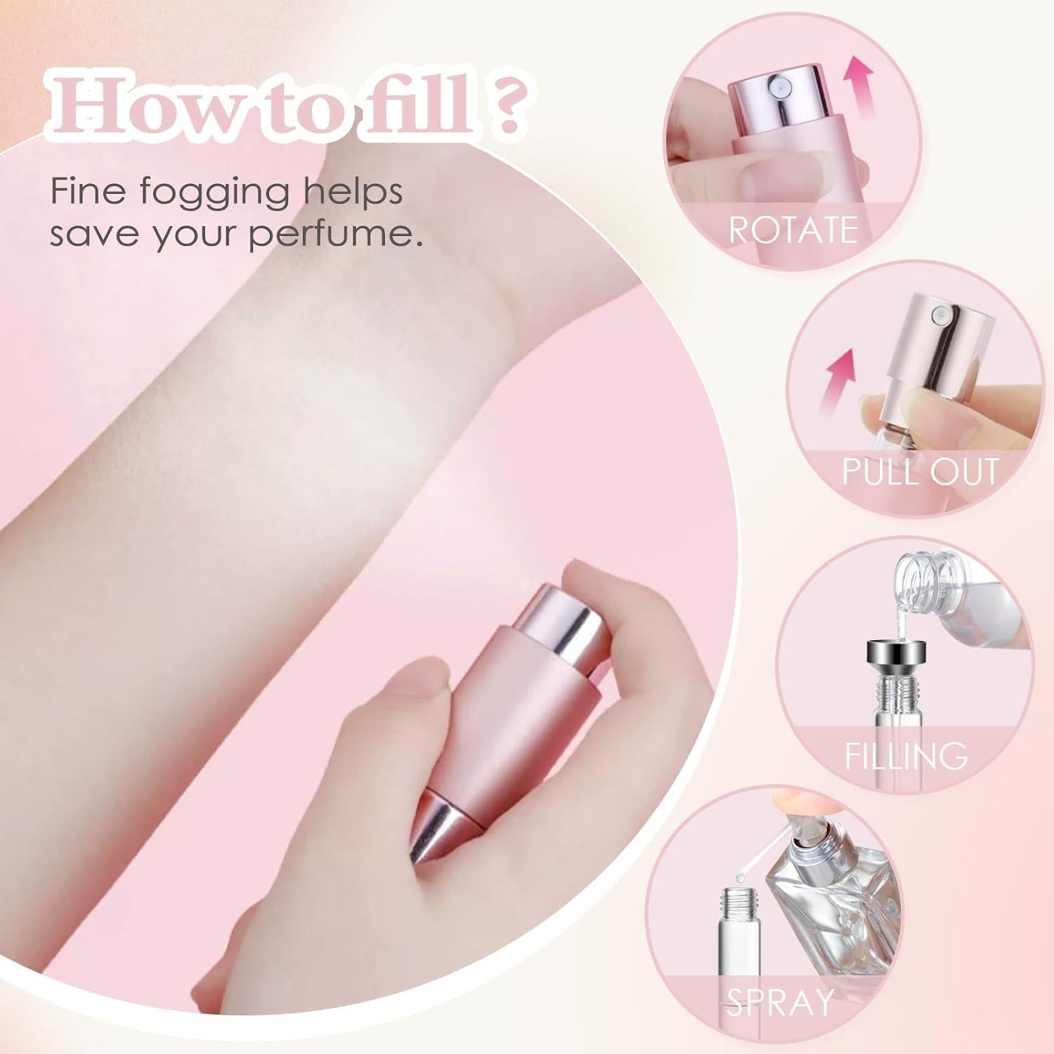 Atomizador de Perfume Recargable Mini Lil Ray 8ML - 5 Colores