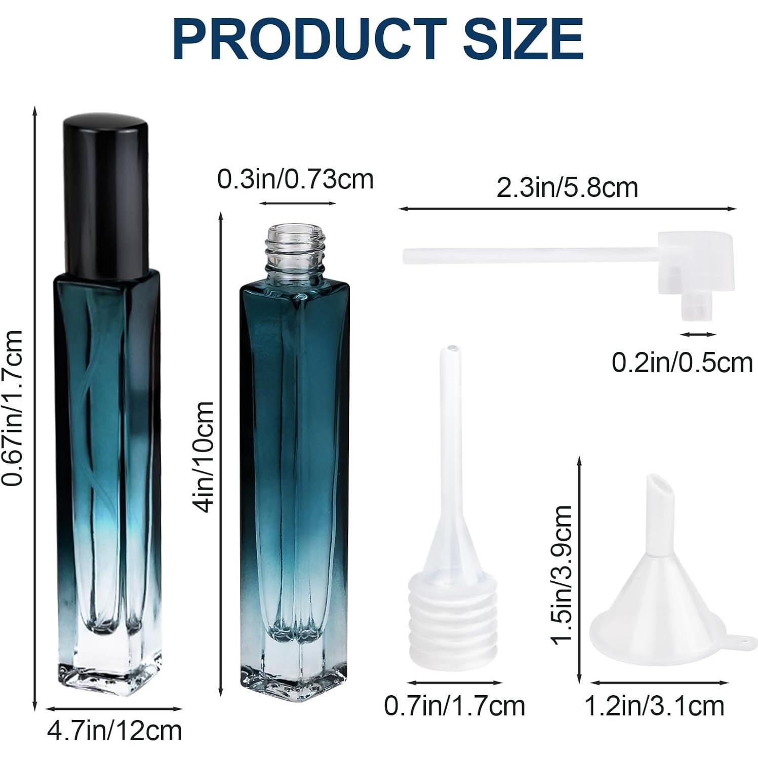 7 Botellas de Perfume de Vidrio LIOUCBD 10ml Viaje Reutilizables