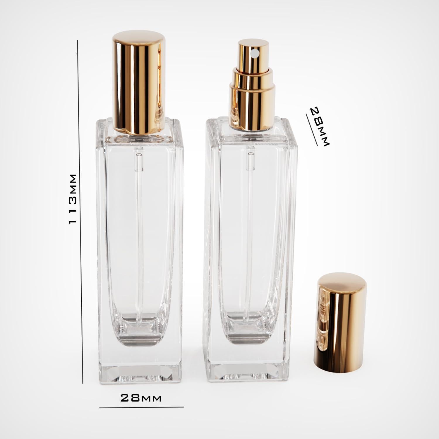 2 Botellas de Perfume Rellenables 30ml Seafulee a Prueba de Fugas
