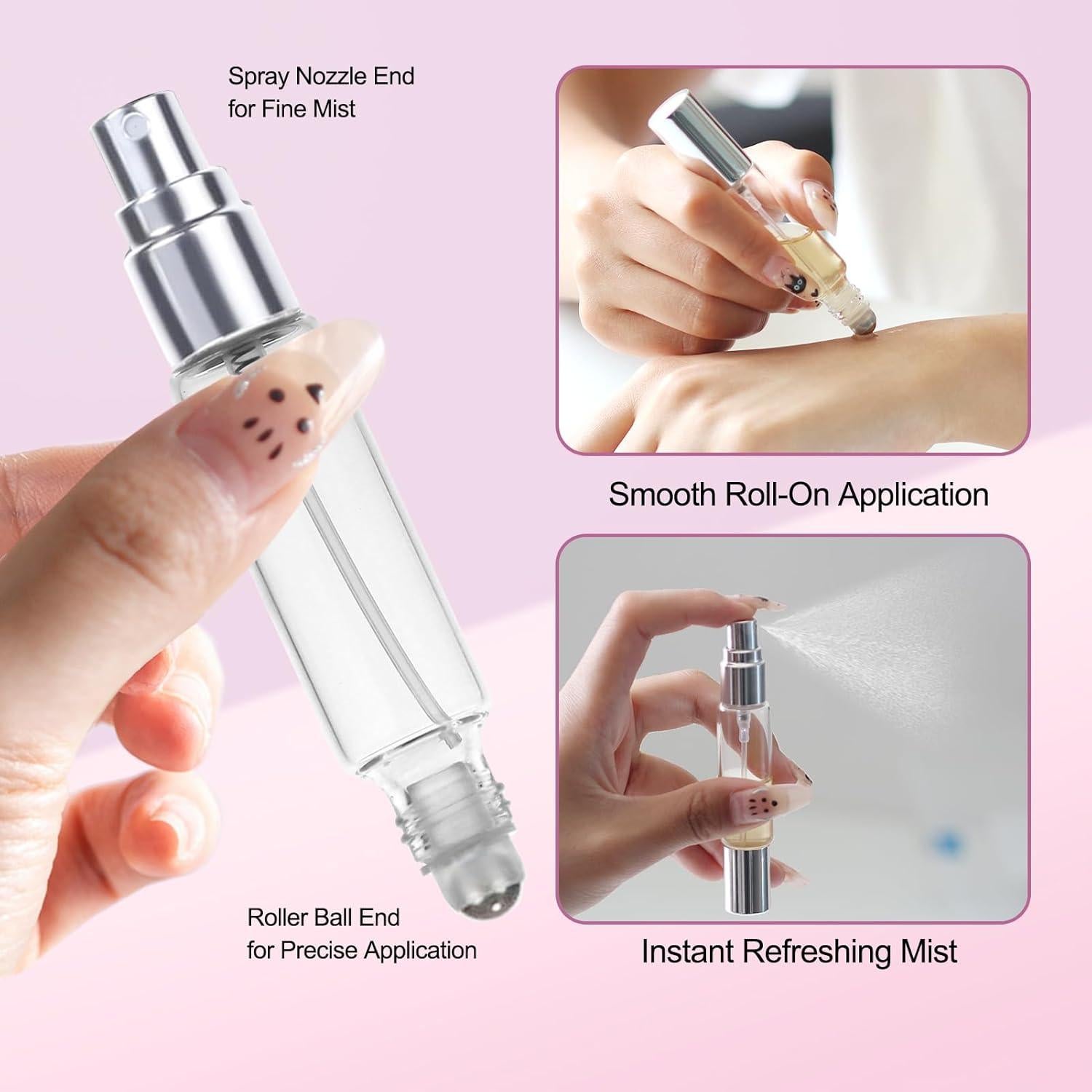 Botellas de Perfume de Viaje YOCASII 10ml Doble Cabezal