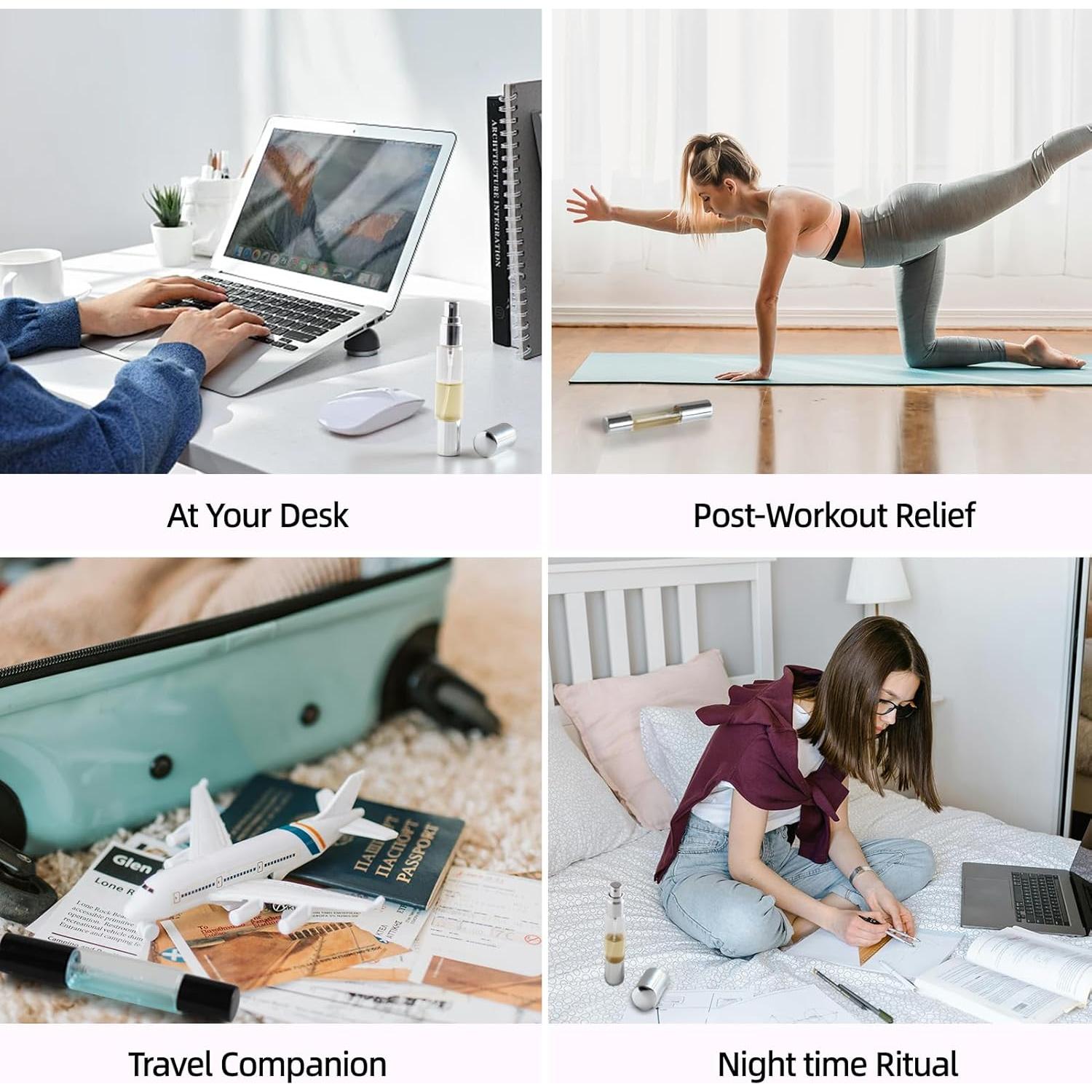 Botellas de Perfume de Viaje YOCASII 10ml Doble Cabezal