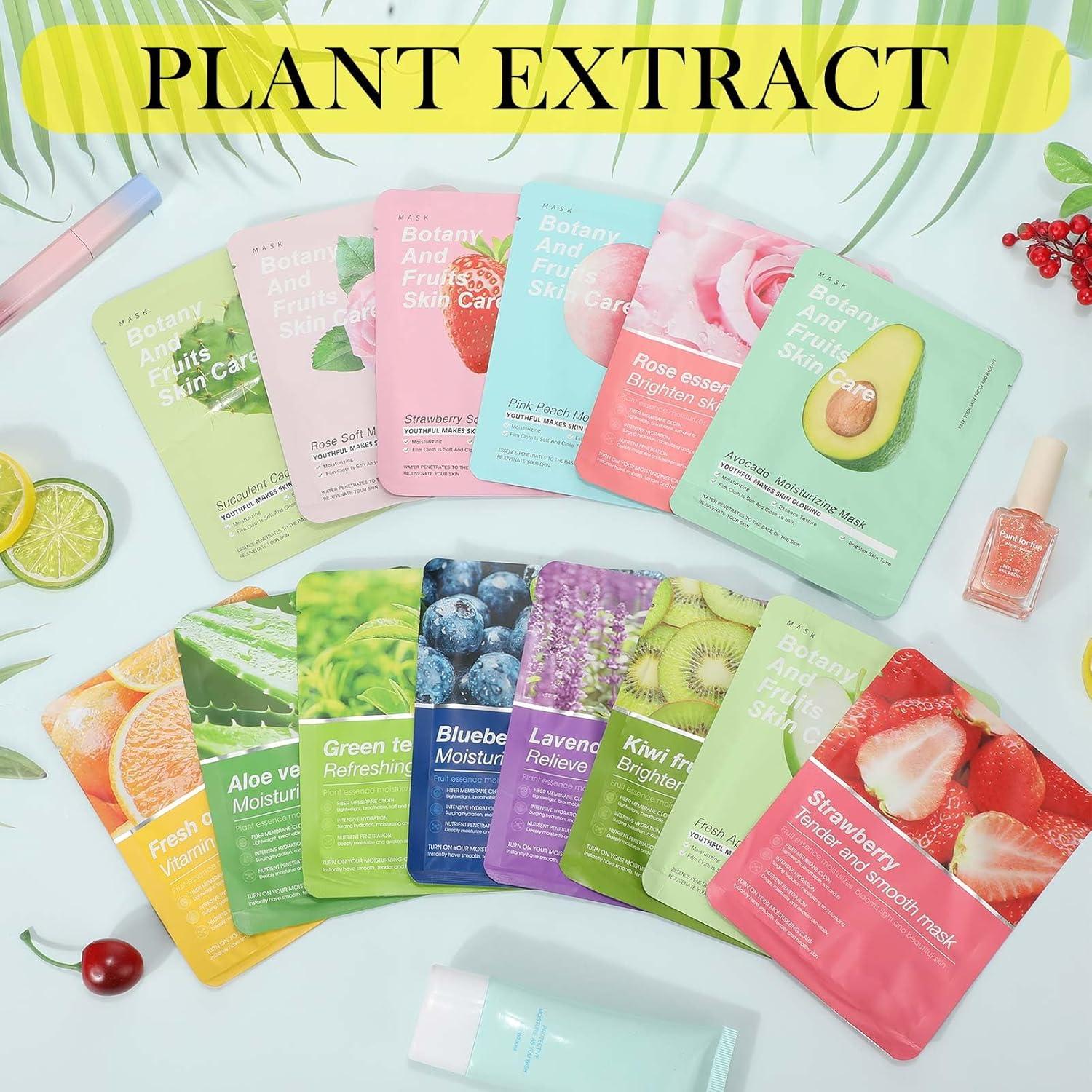 Set de 16 Mascarillas Faciales Hidratantes Viozakanry