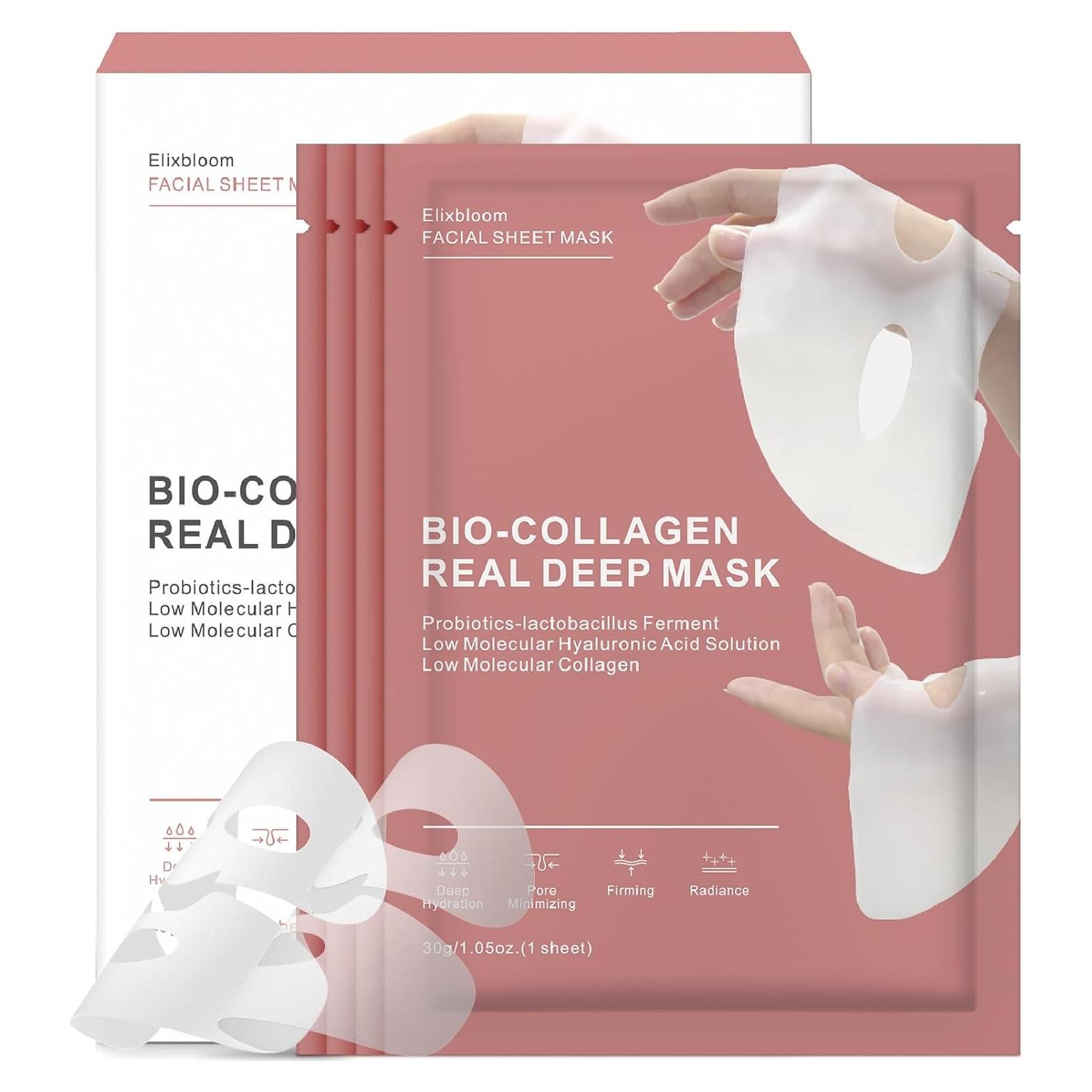 Mascarilla Facial de Bio-Colágeno Elixbloom 149g Hidratante