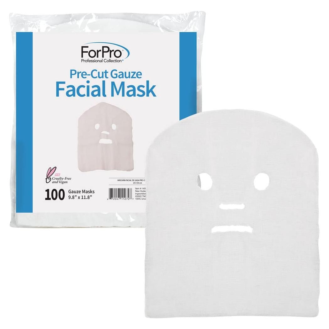 Máscaras Faciales de Gasa ForPro 100% Algodón 100 Unidades