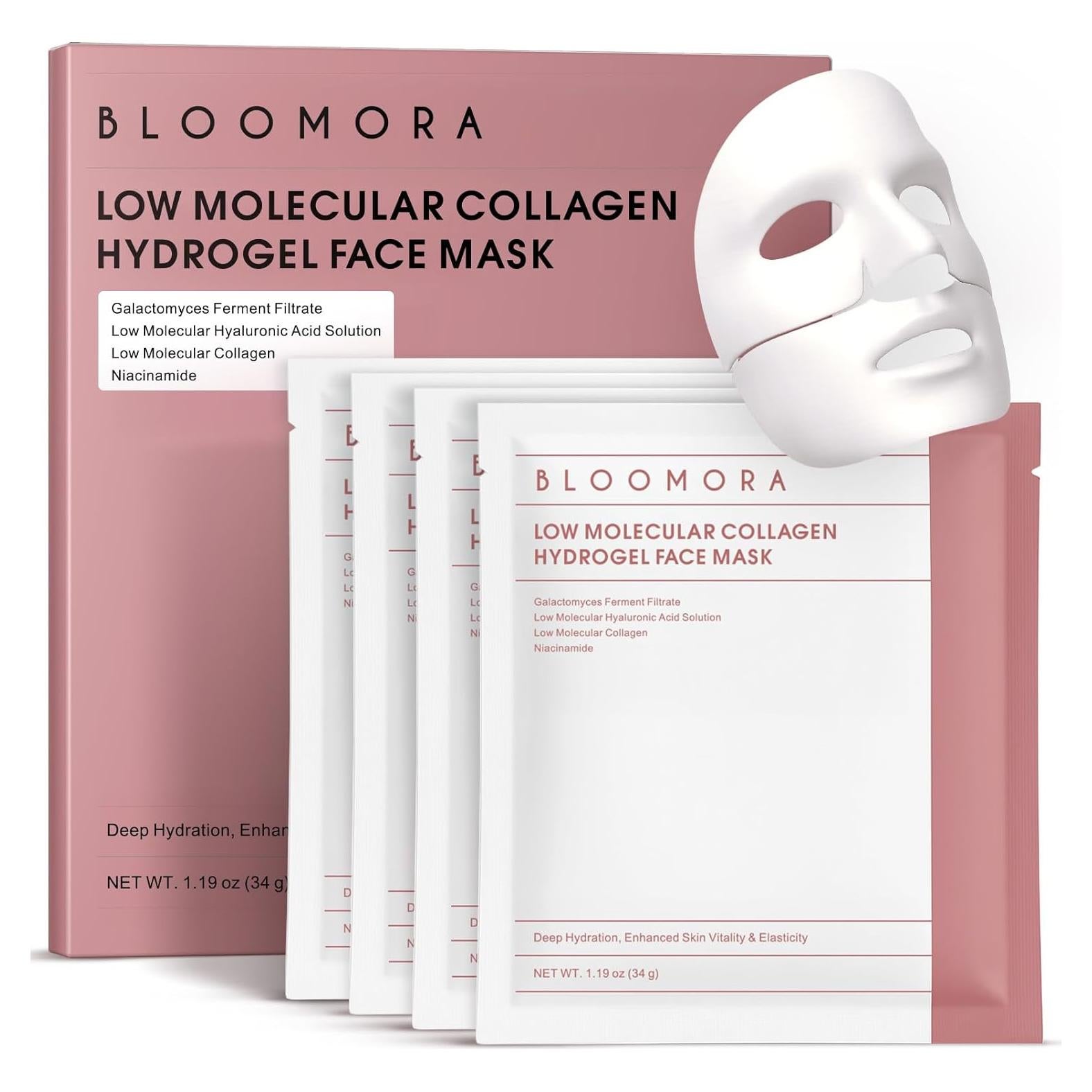 Mascarilla Facial de Colágeno Nocturna BLOOMORA 4x34g