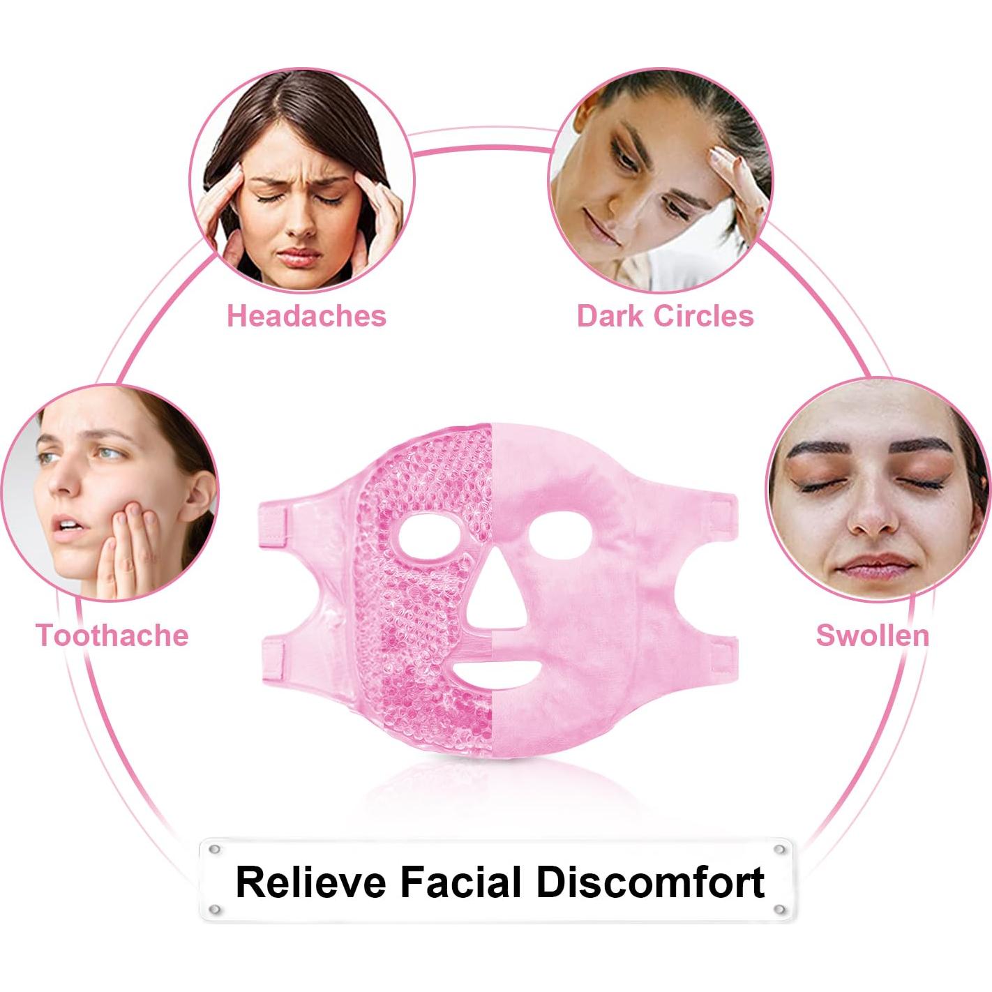 Juego de Máscaras de Hielo Reutilizables CONBELLA - Alivio Migrañas y Dolor