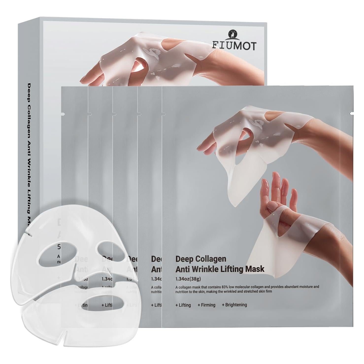 Mascarilla Facial Fiumot Colágeno Reafirmante 38g 5 Paquetes