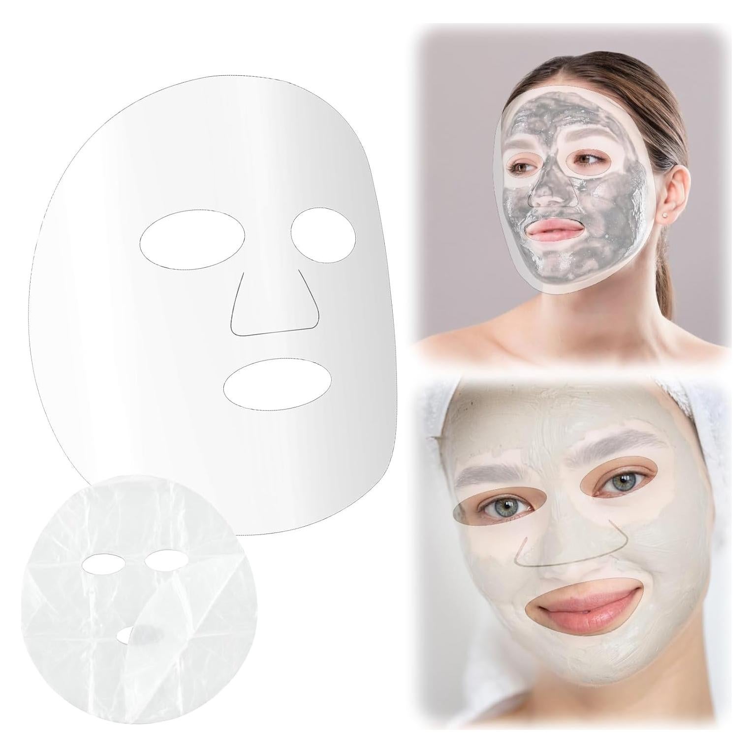 300 Hojas de Máscara Facial Plástica Desechable PEOVLVN 23x25.5cm