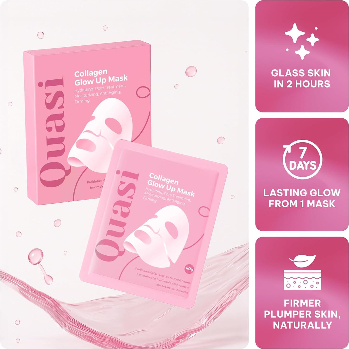 Mascarilla Facial de Bio-Colágeno Quasi - Hidratante Nocturna