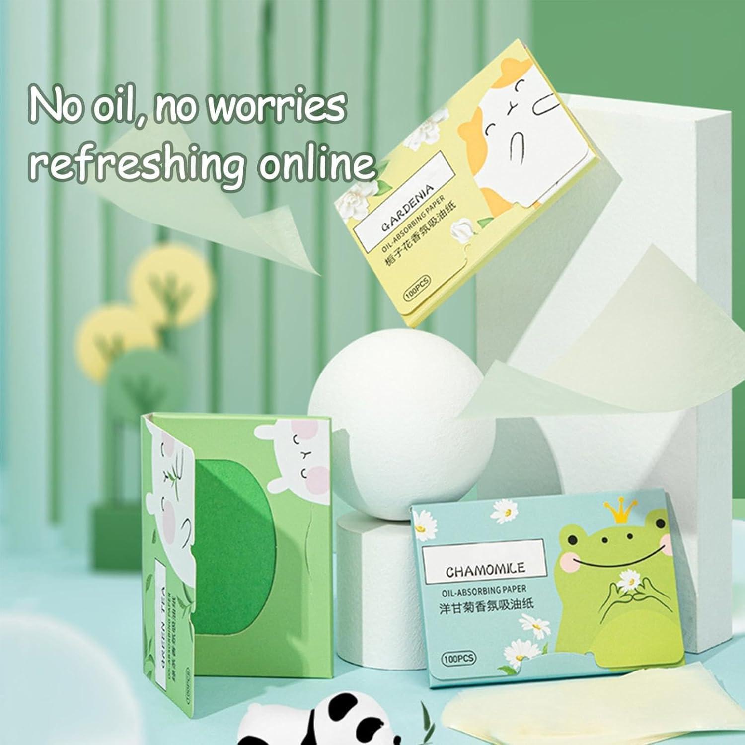 200 Hojas Absorbentes de Aceite Galepromot - Té Verde y Manzanilla