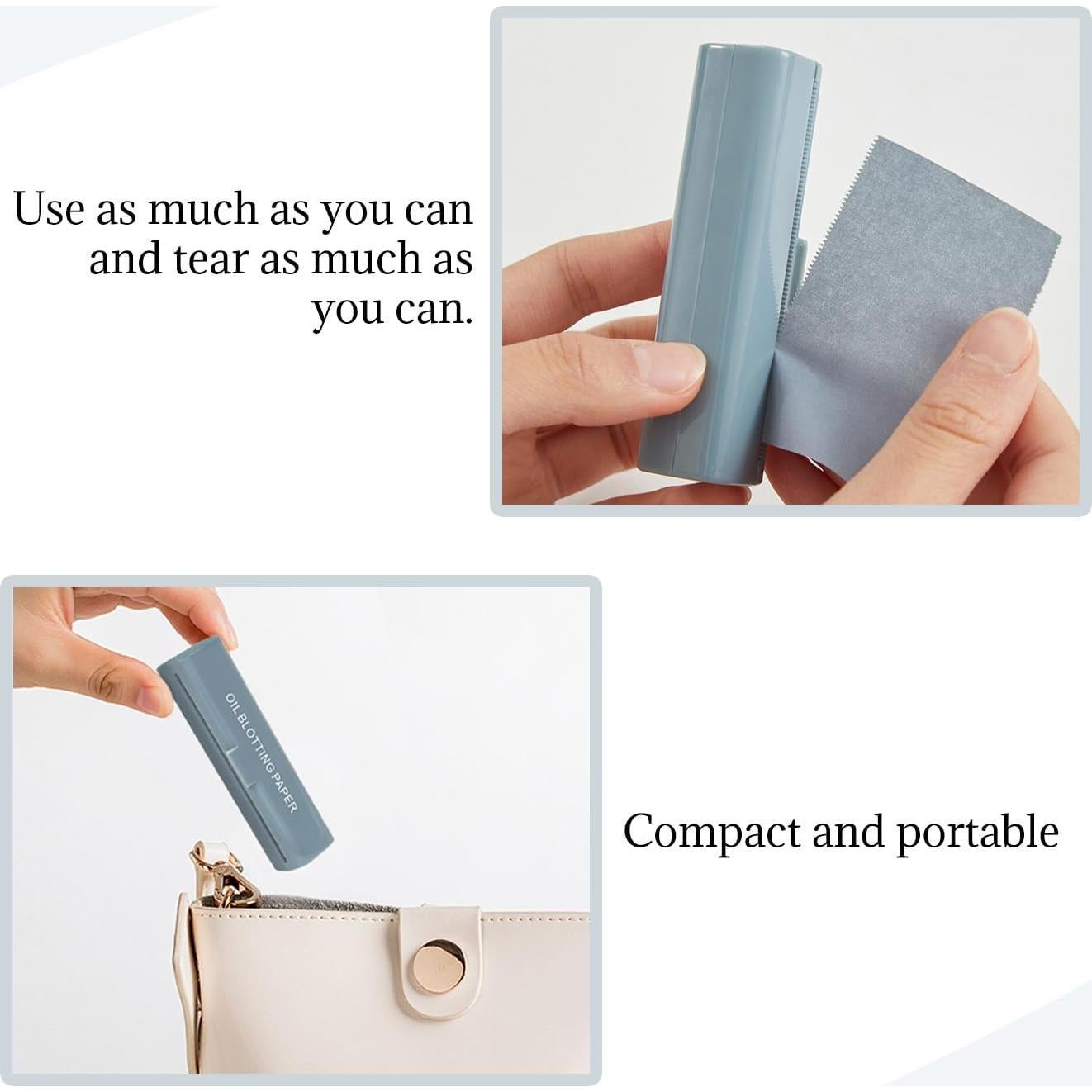 Papel Absorbente de Aceite Facial BOROLA - 100 Hojas para Piel Grasa