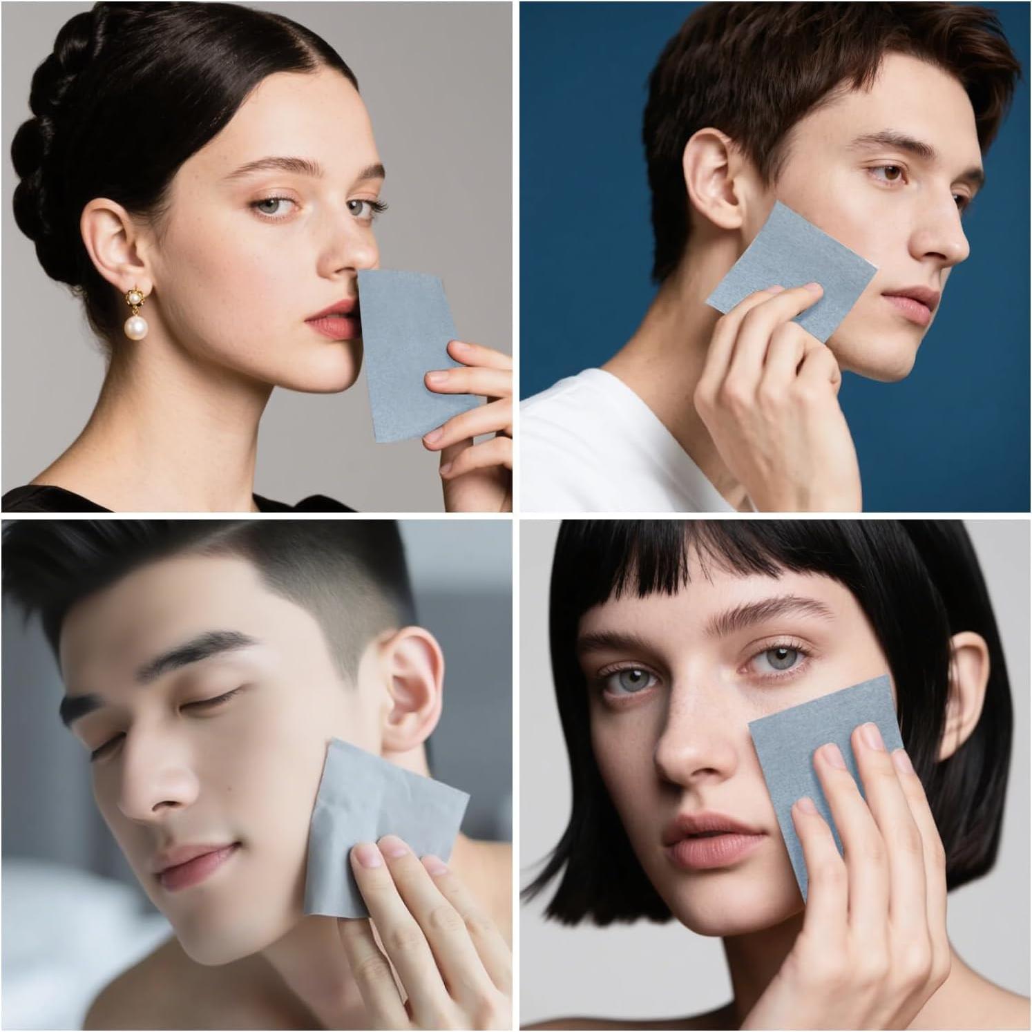 Papel Absorbente de Aceite Facial BOROLA - 100 Hojas para Piel Grasa