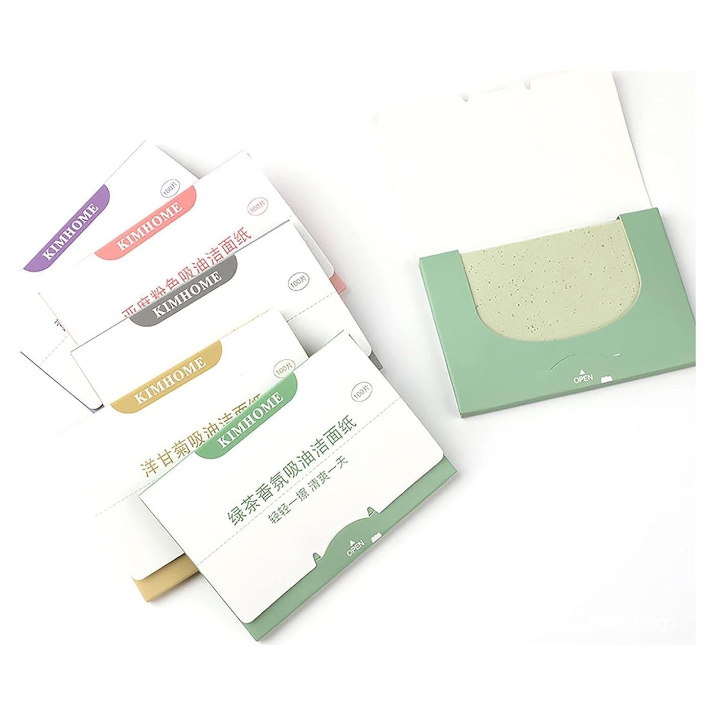 100 Oil Blotting Sheets For Face, Portable Blotting Paper Oily Skin Control Face Wipes Tissues, Skin Care Or Beauty Make Up Must Have