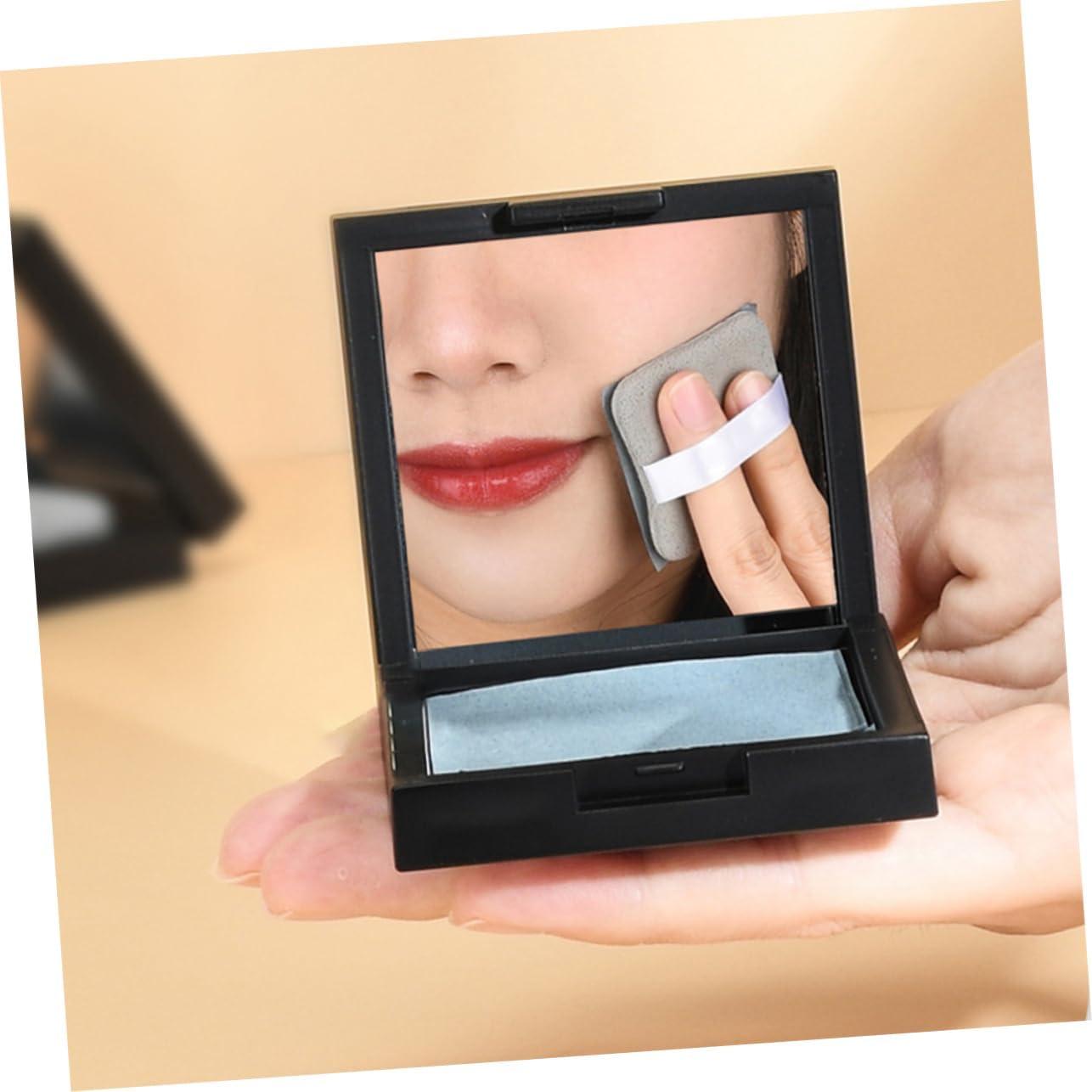 Papel Absorbente de Aceite COOLHIYA con Puff y Espejo 100pcs