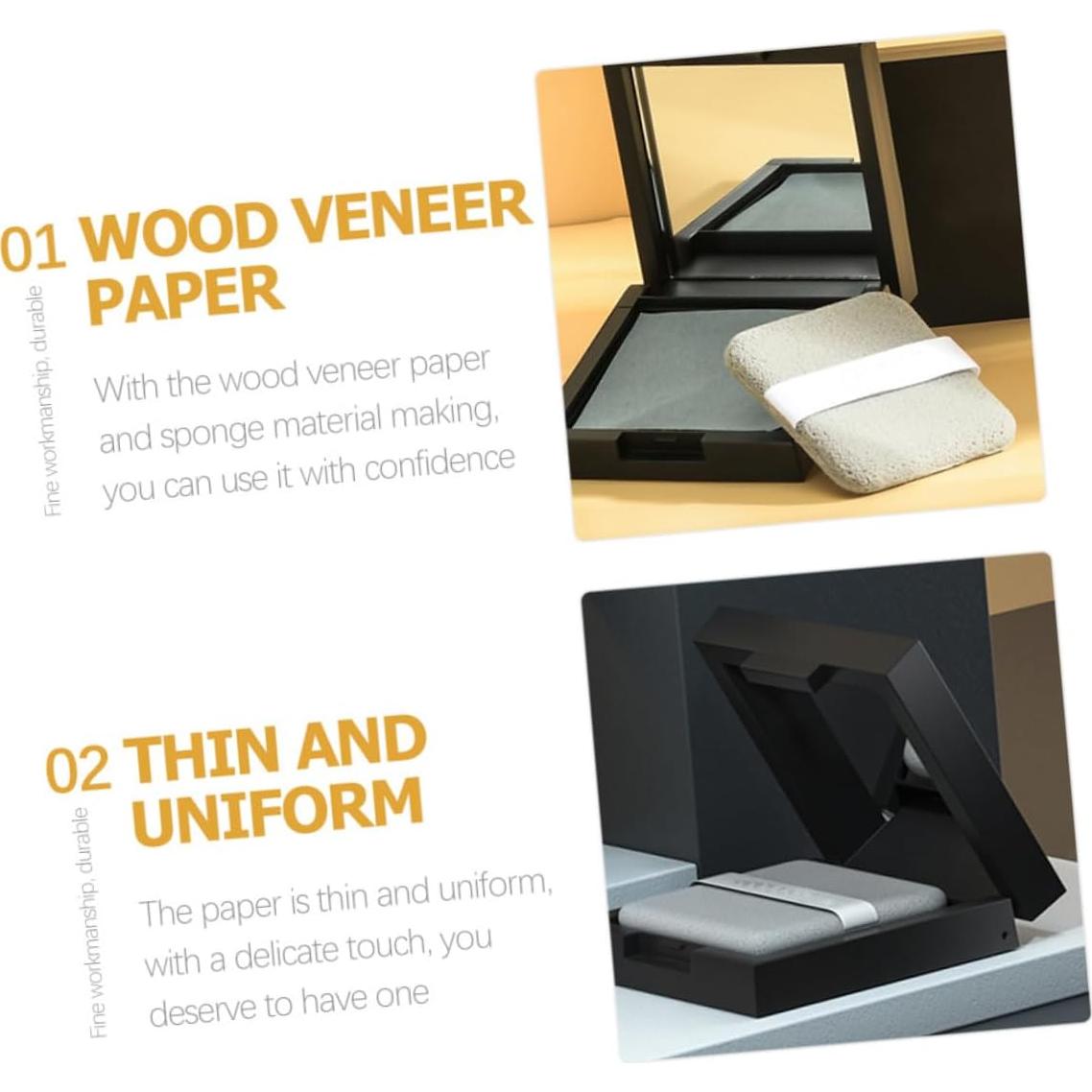 Papel Absorbente de Aceite COOLHIYA con Puff y Espejo 100pcs