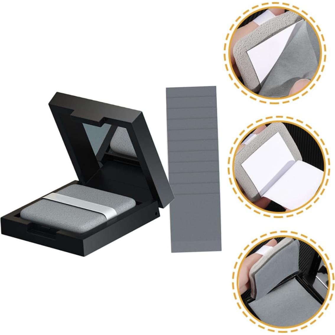 Papel Absorbente de Aceite COOLHIYA con Puff y Espejo 100pcs