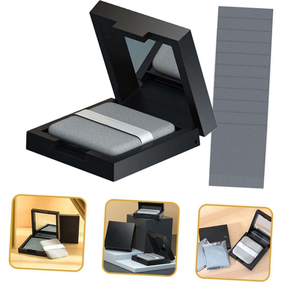 Papel Absorbente de Aceite COOLHIYA con Puff y Espejo 100pcs