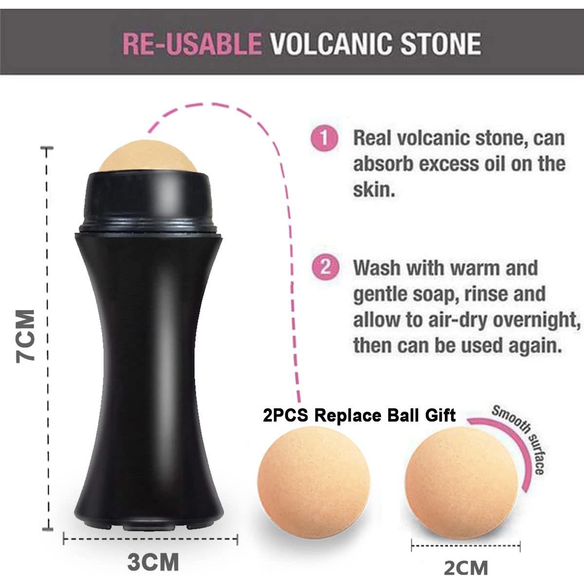 Rodillo Volcánico Ngup Ray con 100 Papeles Absorbentes