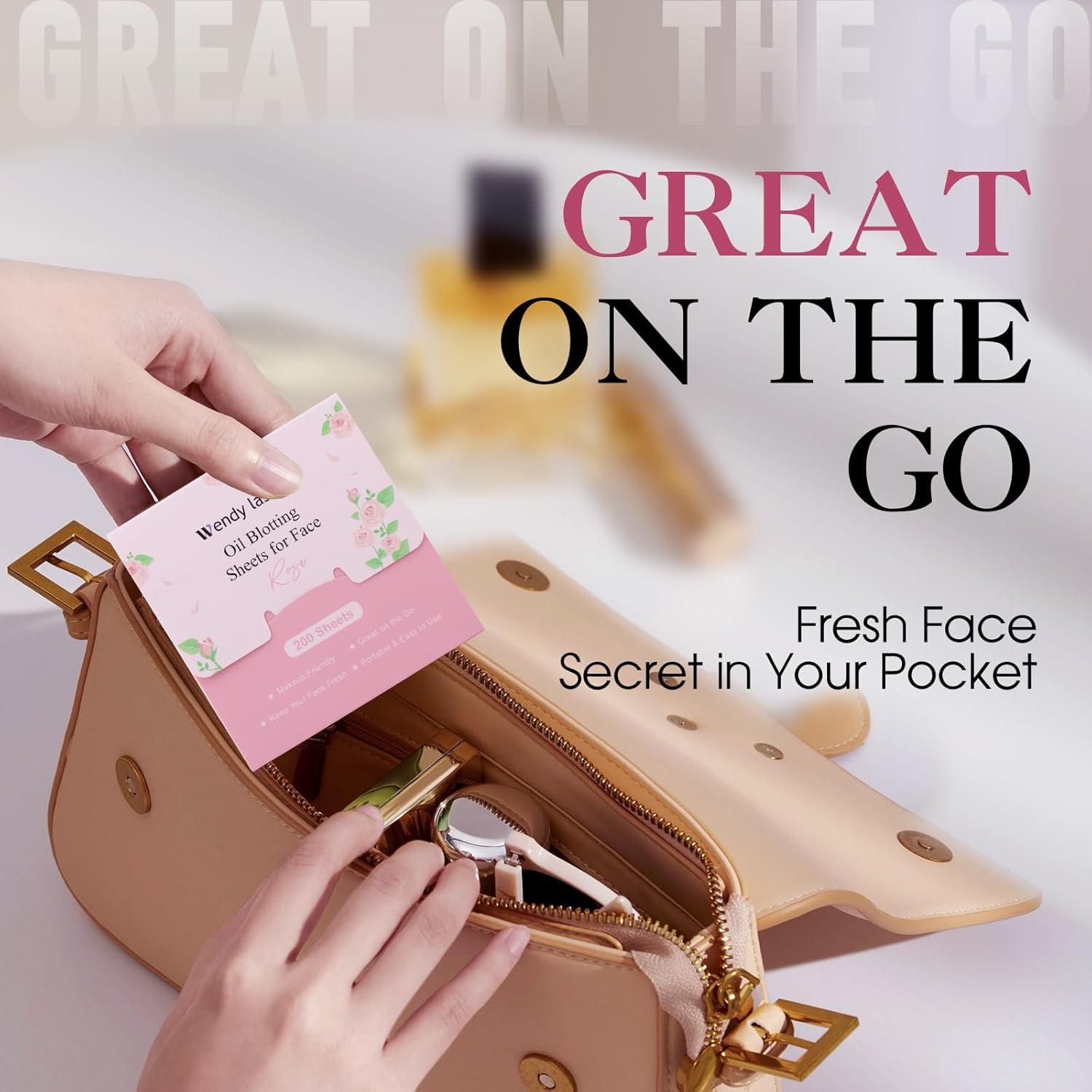 Hojas Absorbentes de Aceite para la Cara Wendy 200Pcs 9x9cm