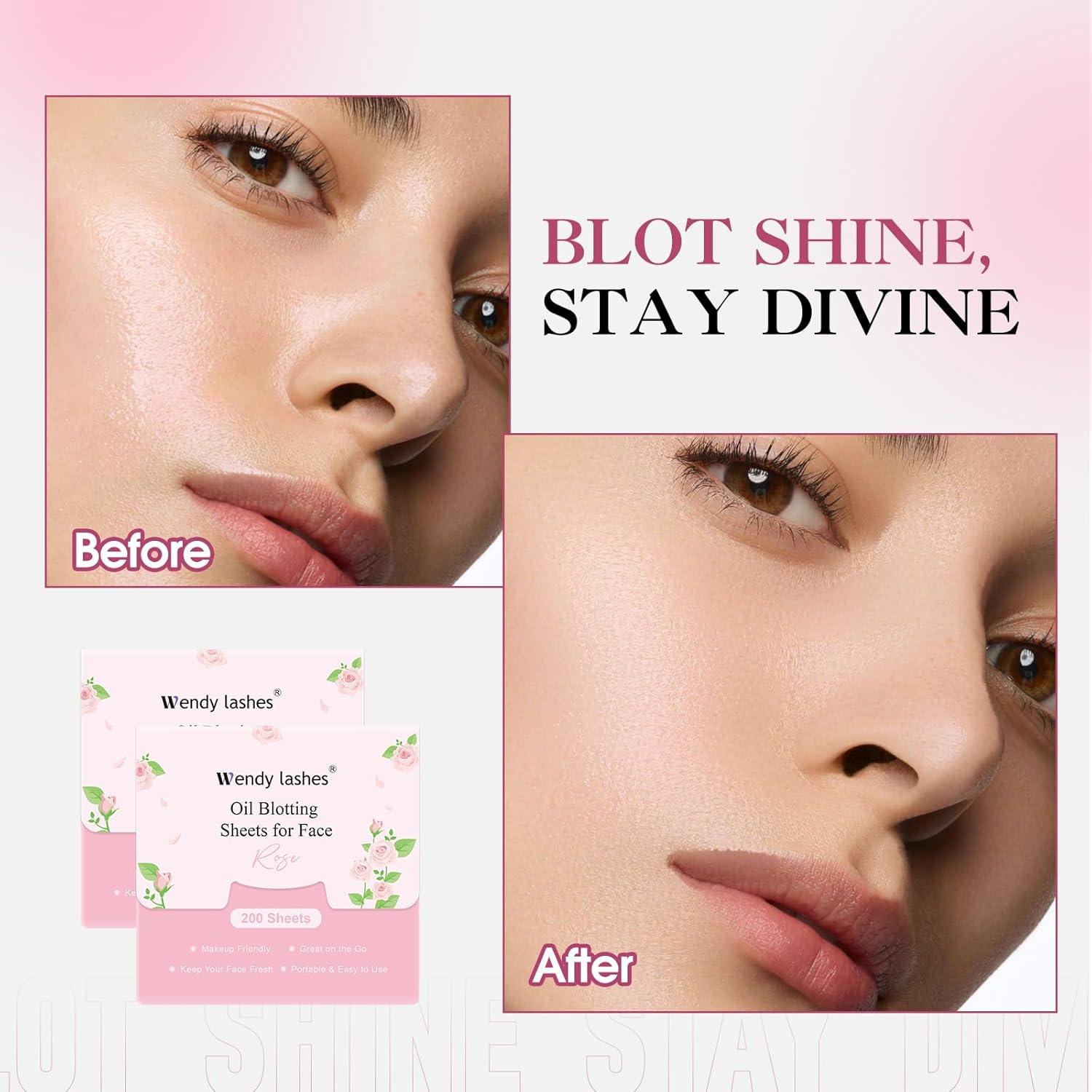 Hojas Absorbentes de Aceite para la Cara Wendy 200Pcs 9x9cm