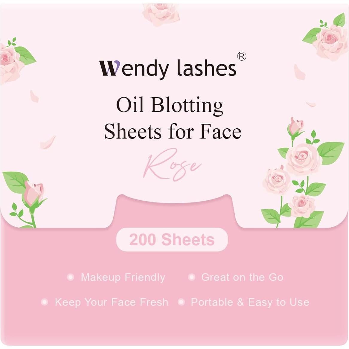 Hojas Absorbentes de Aceite para la Cara Wendy 200Pcs 9x9cm