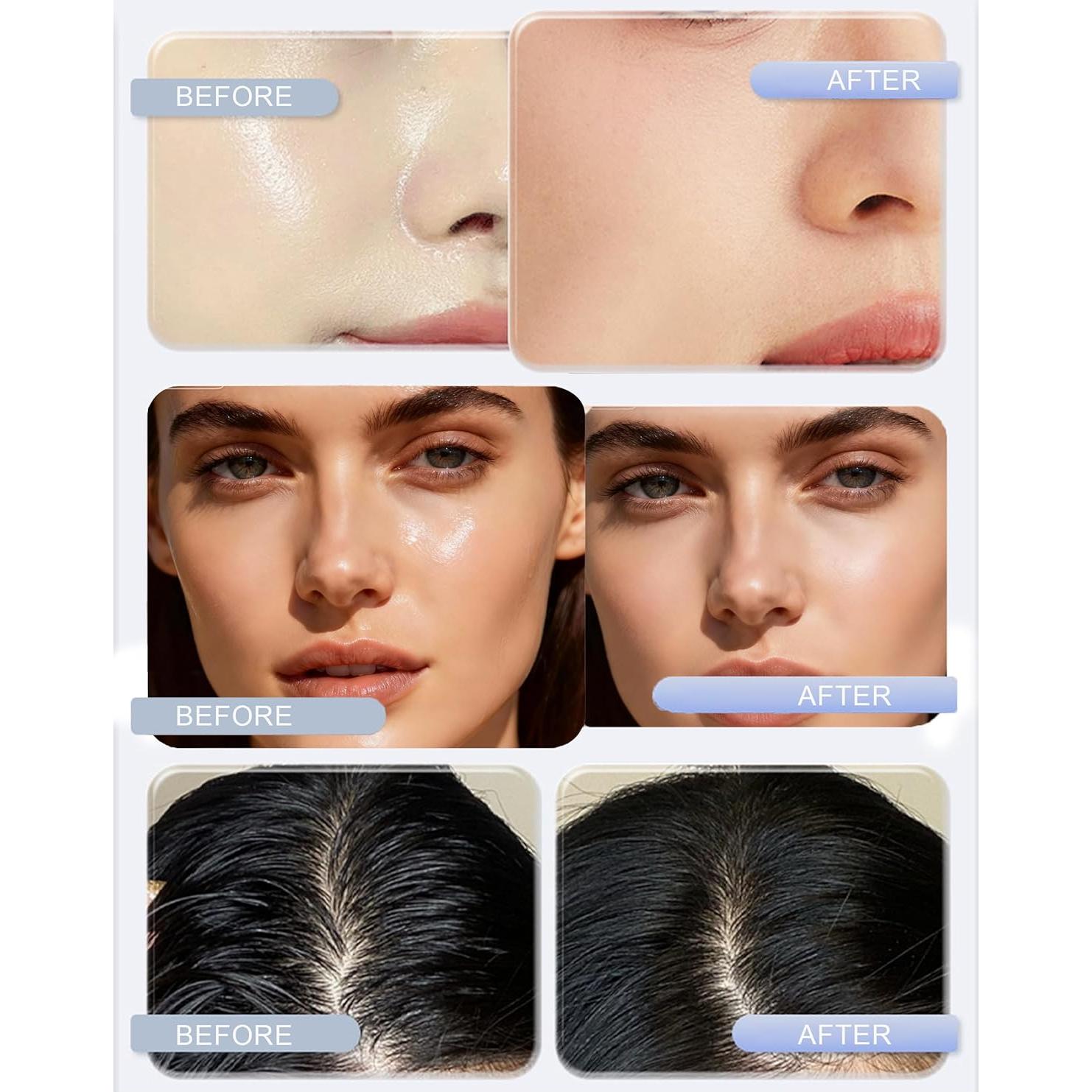 Papel Absorbente de Aceite Okerker - 300 Hojas con Puff y Espejo