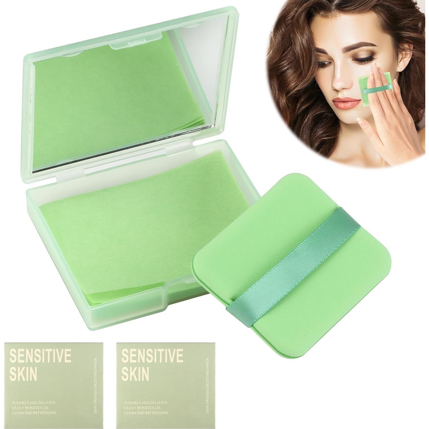 300 Hojas Papel Absorbente Nextpal con Espejo y Puff