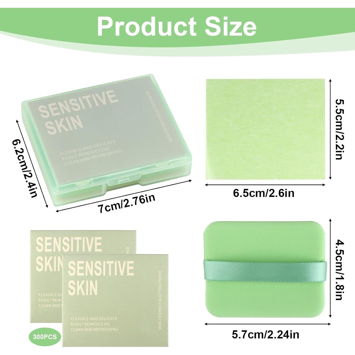 300 Hojas Papel Absorbente Nextpal con Espejo y Puff