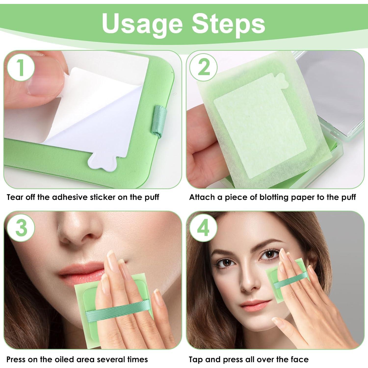 300 Hojas Papel Absorbente Nextpal con Espejo y Puff