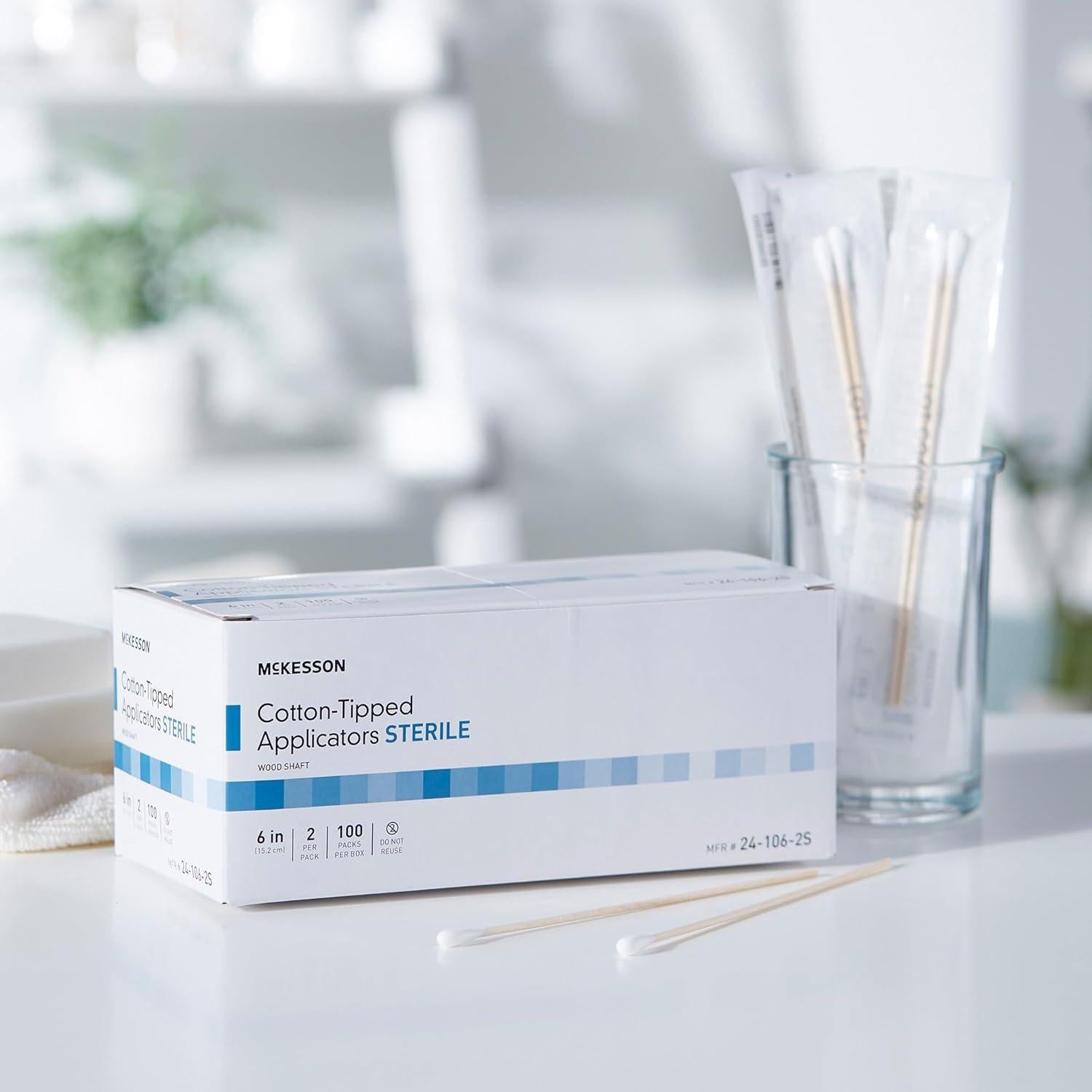 Hisopos de Algodón Estériles McKesson 15 cm - Caja de 200