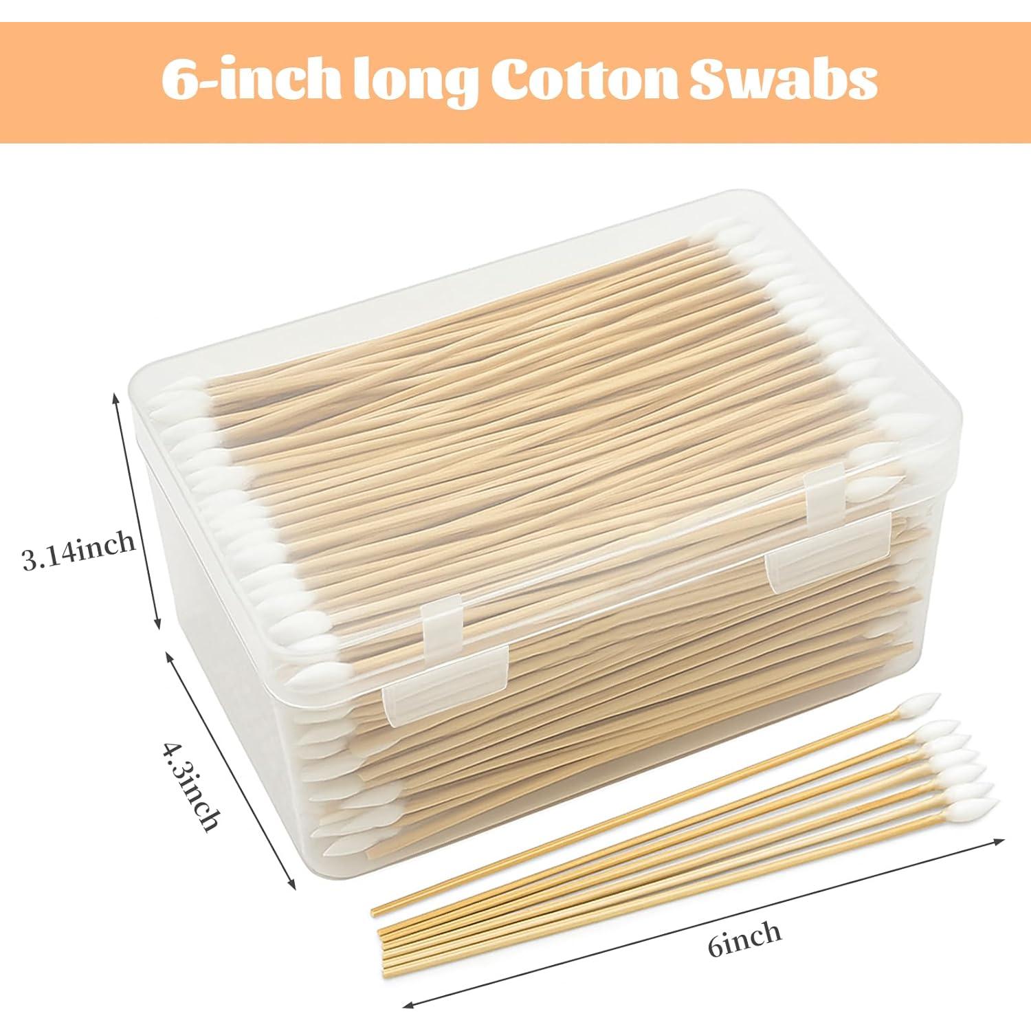 500 Hisopos de Algodón BODFPPC con Estuche de Almacenamiento