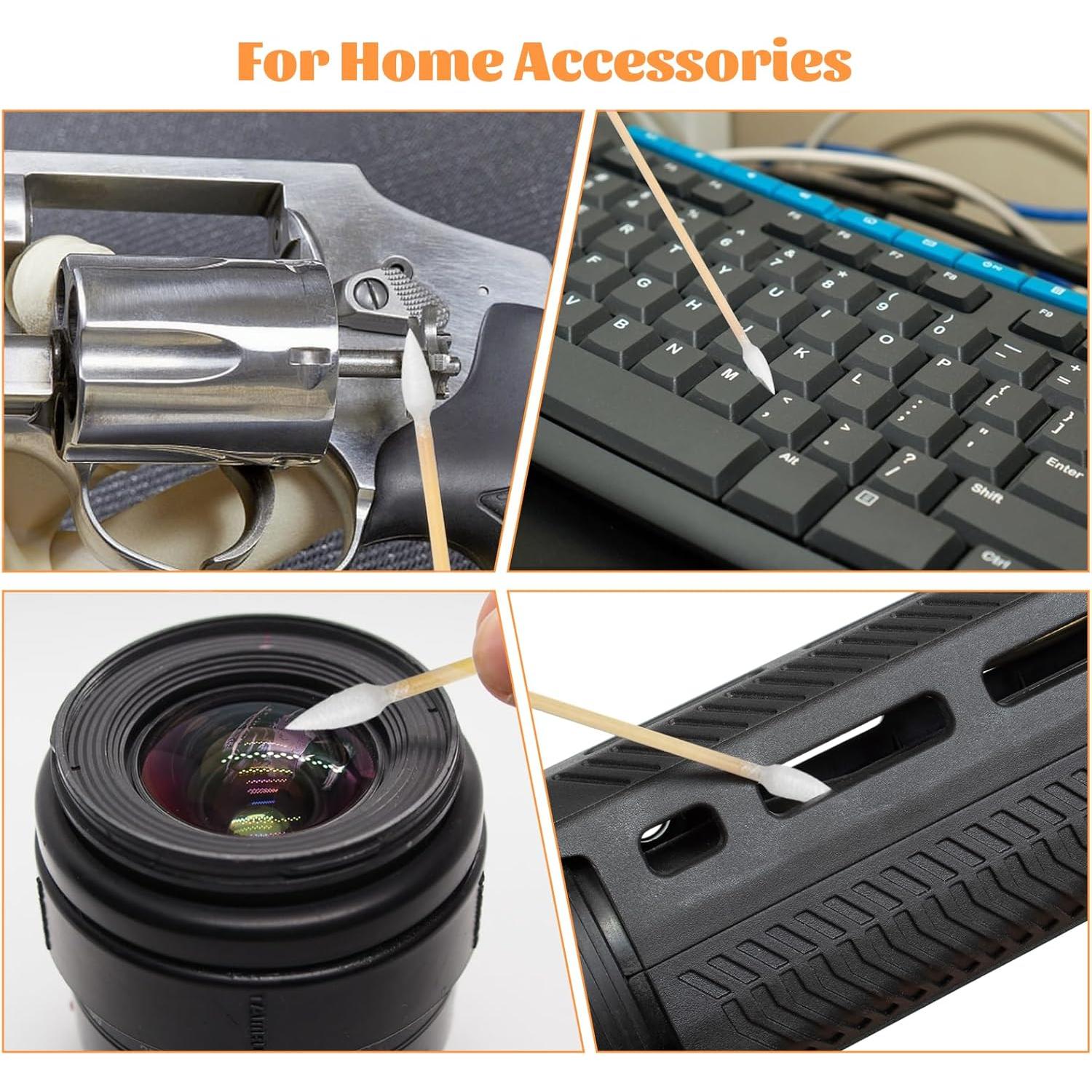 500 Hisopos de Algodón BODFPPC con Estuche de Almacenamiento