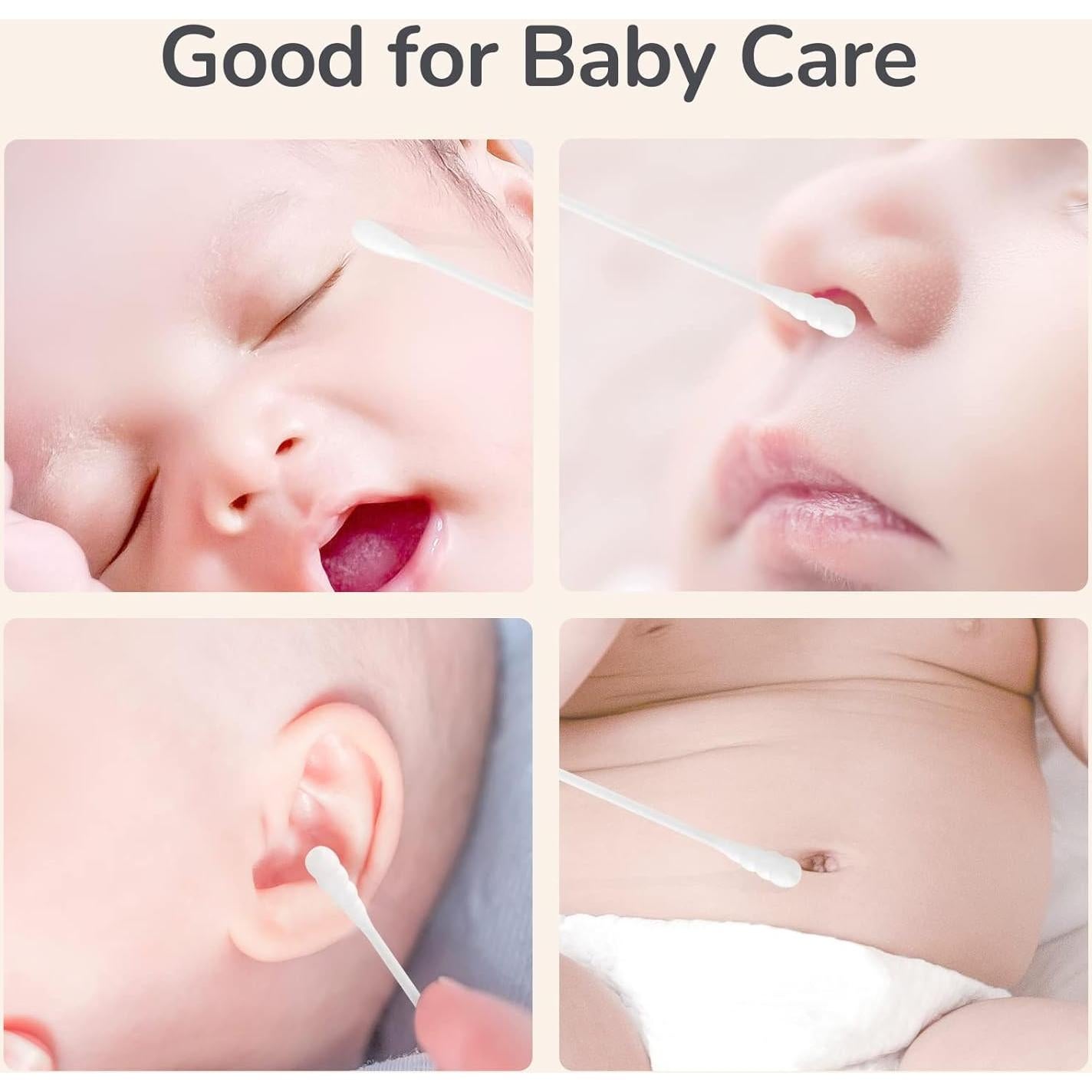 Hisopos de Algodón POMPOM LIFE 210 Unidades Ecológicos