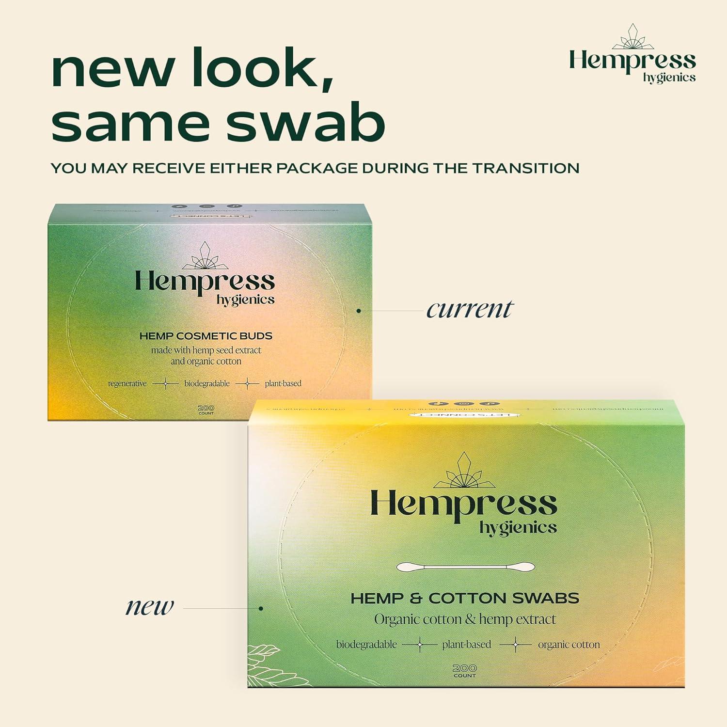 Hisopos de Algodón Orgánico Hempress - 200 Unidades Suaves