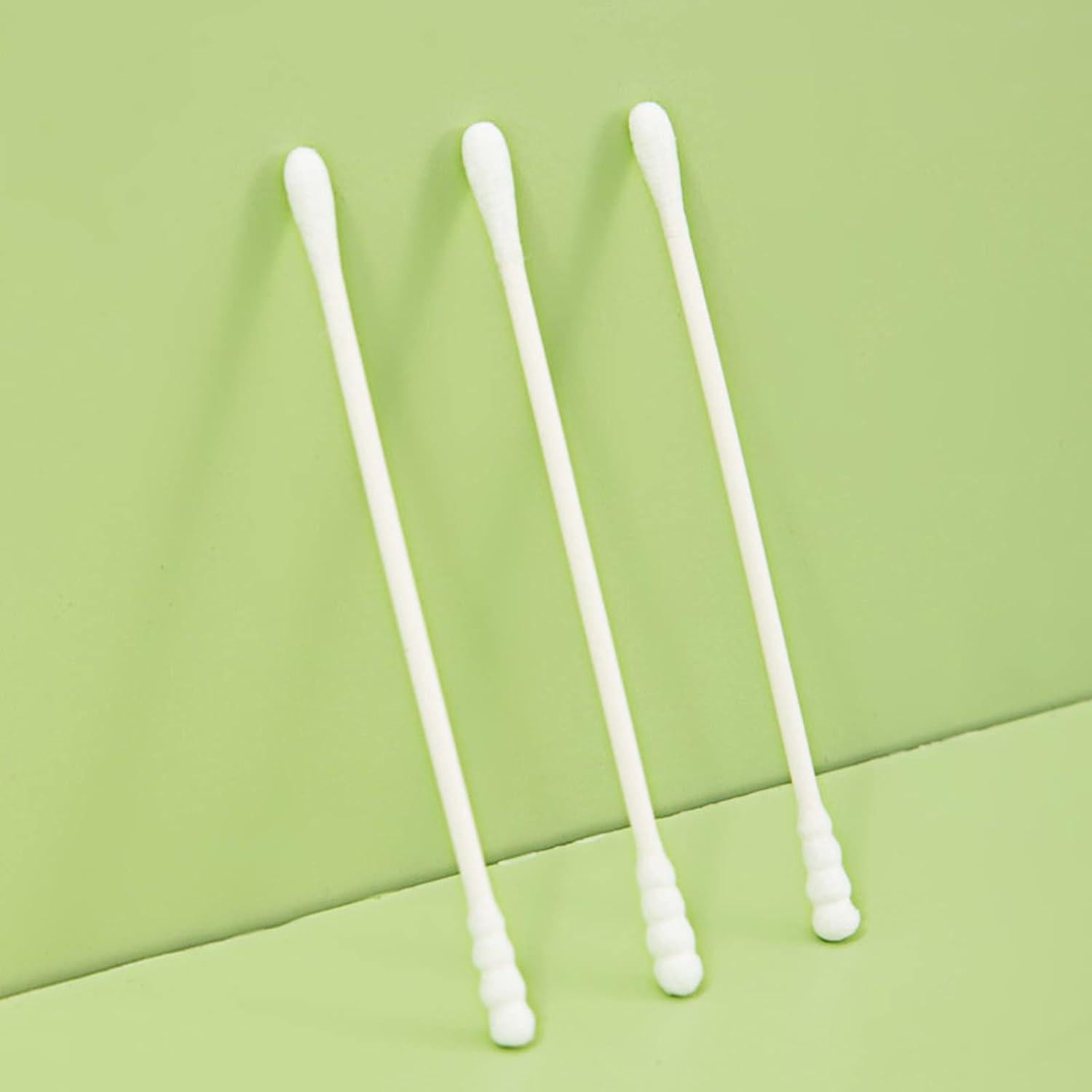1000 Bastones de Algodón Espiral/Redondo con Mango de Papel