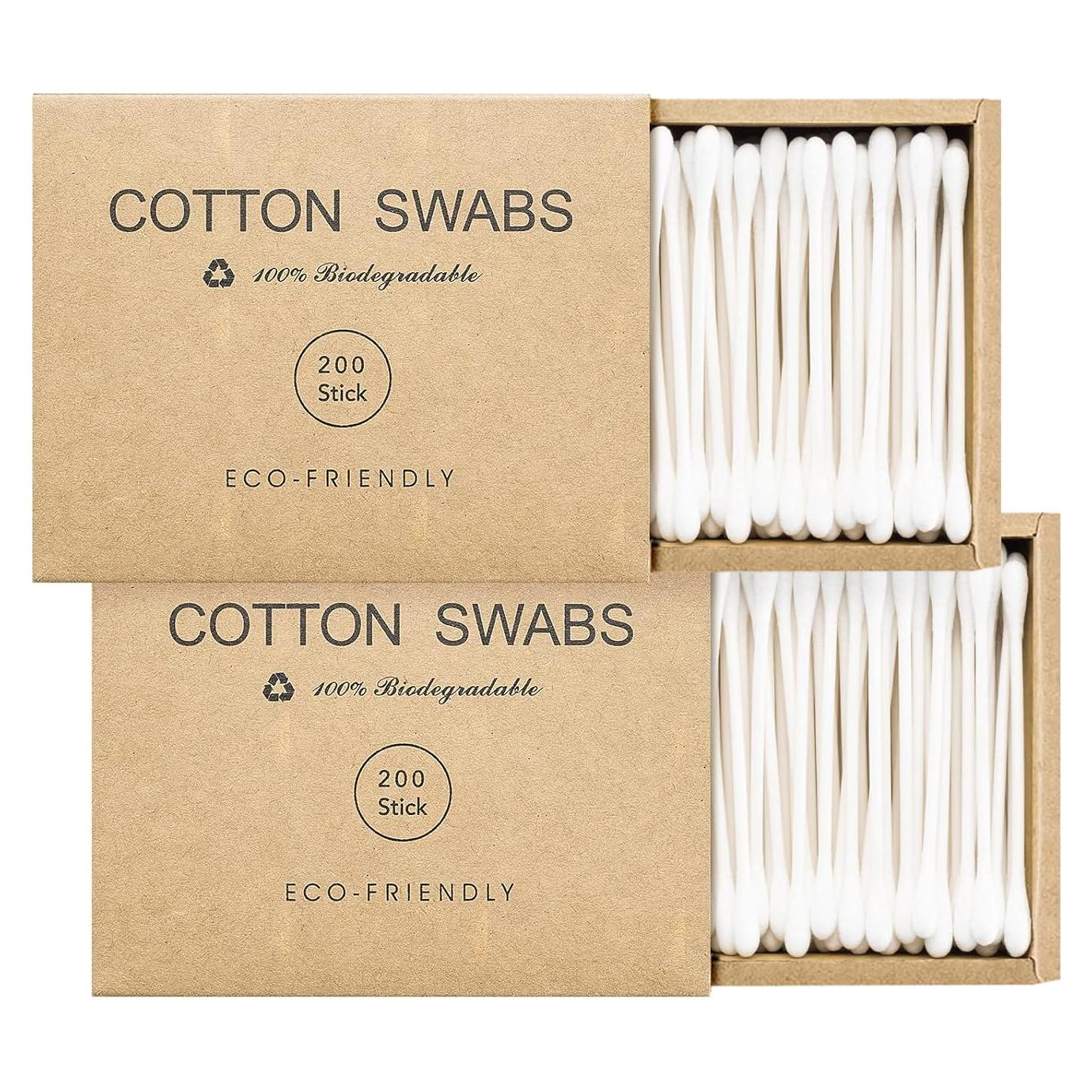 Bastones de Algodón Orgánico Kiemeu 400 Unidades Ecológicos