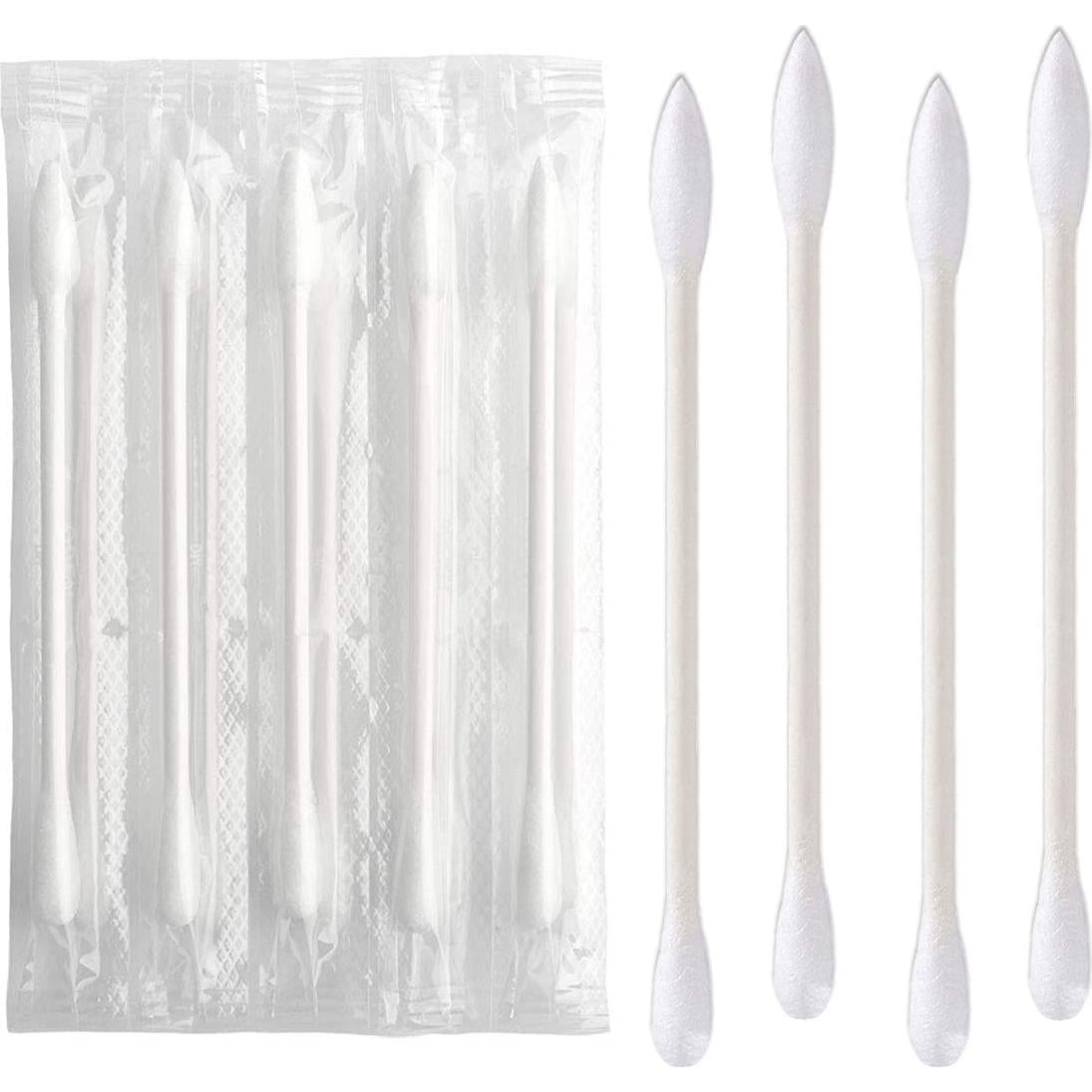 200 Hisopos de Algodón Doble Punta HQSLsund - Envuelto Individualmente