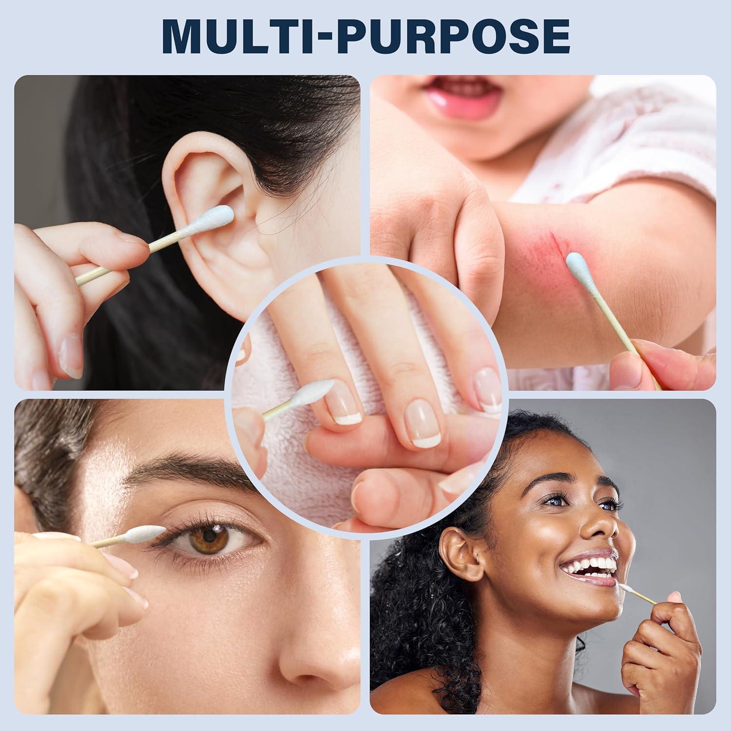 Hisopos de Algodón Biodegradables WOWOTEX 600 Unidades