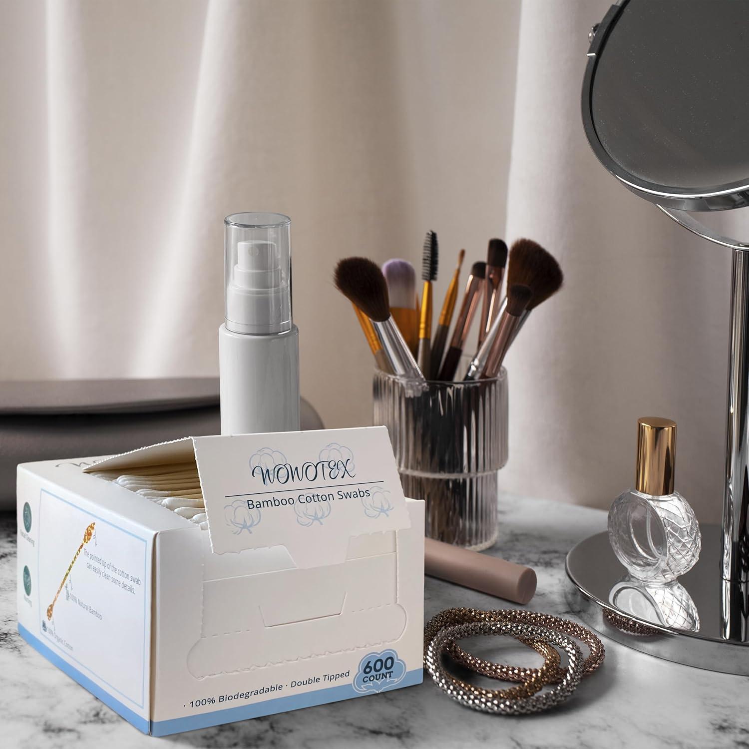 Hisopos de Algodón Biodegradables WOWOTEX 600 Unidades