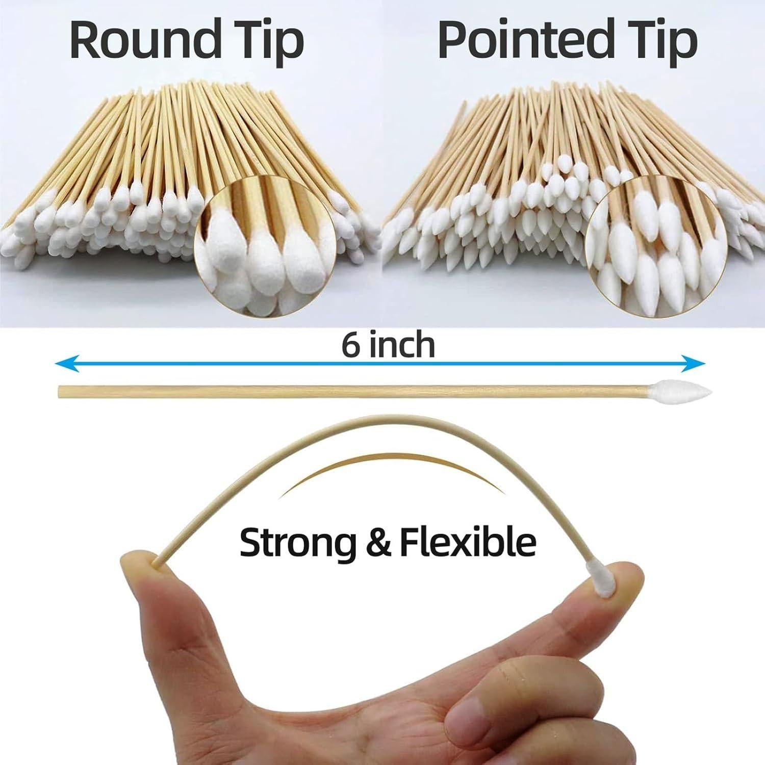 Bastones de Limpieza de Armas Miaozhun 500 PCS 15 cm Algodón