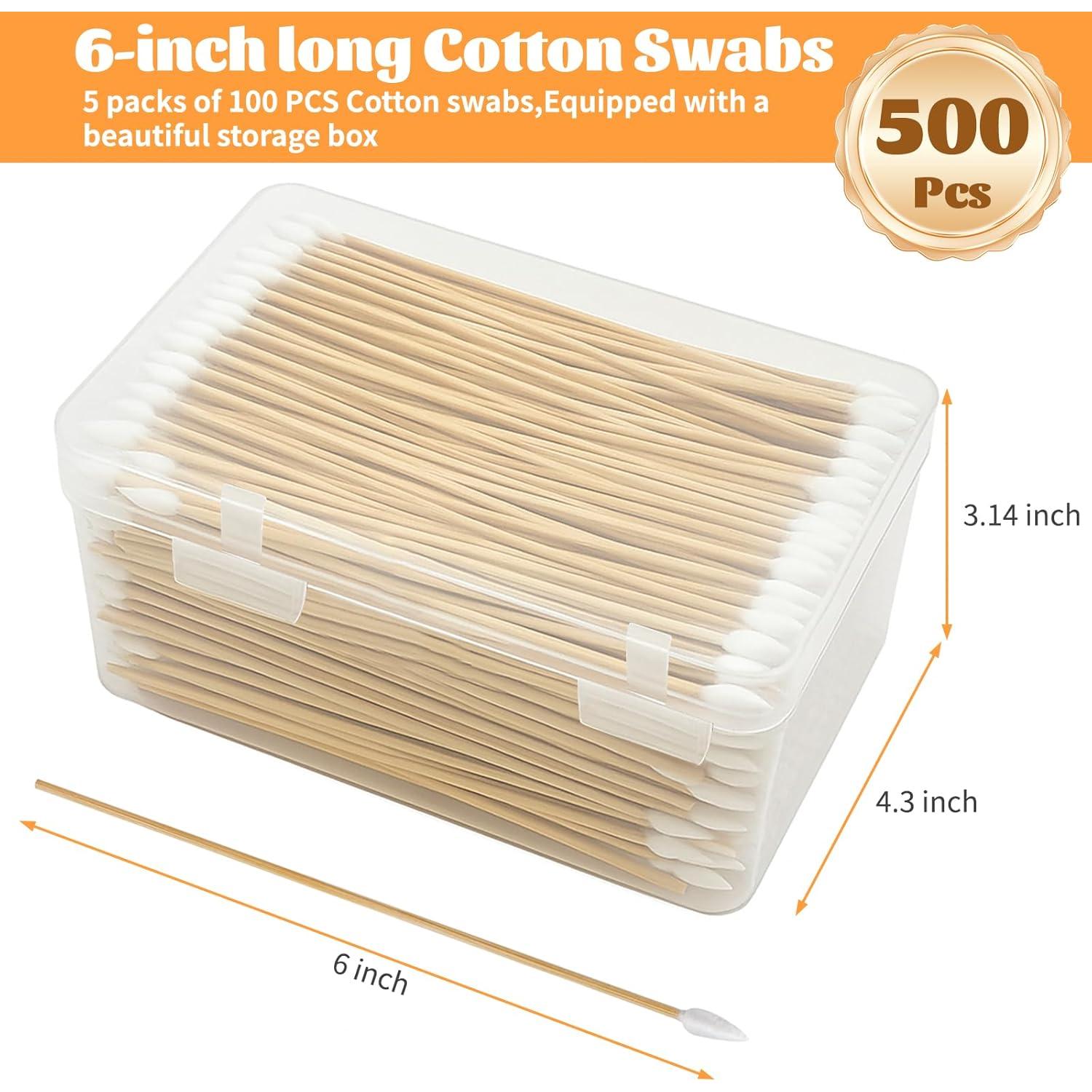 500 Hisopos de Algodón Punta Puntiaguda BFHKXW 17.4x11 cm