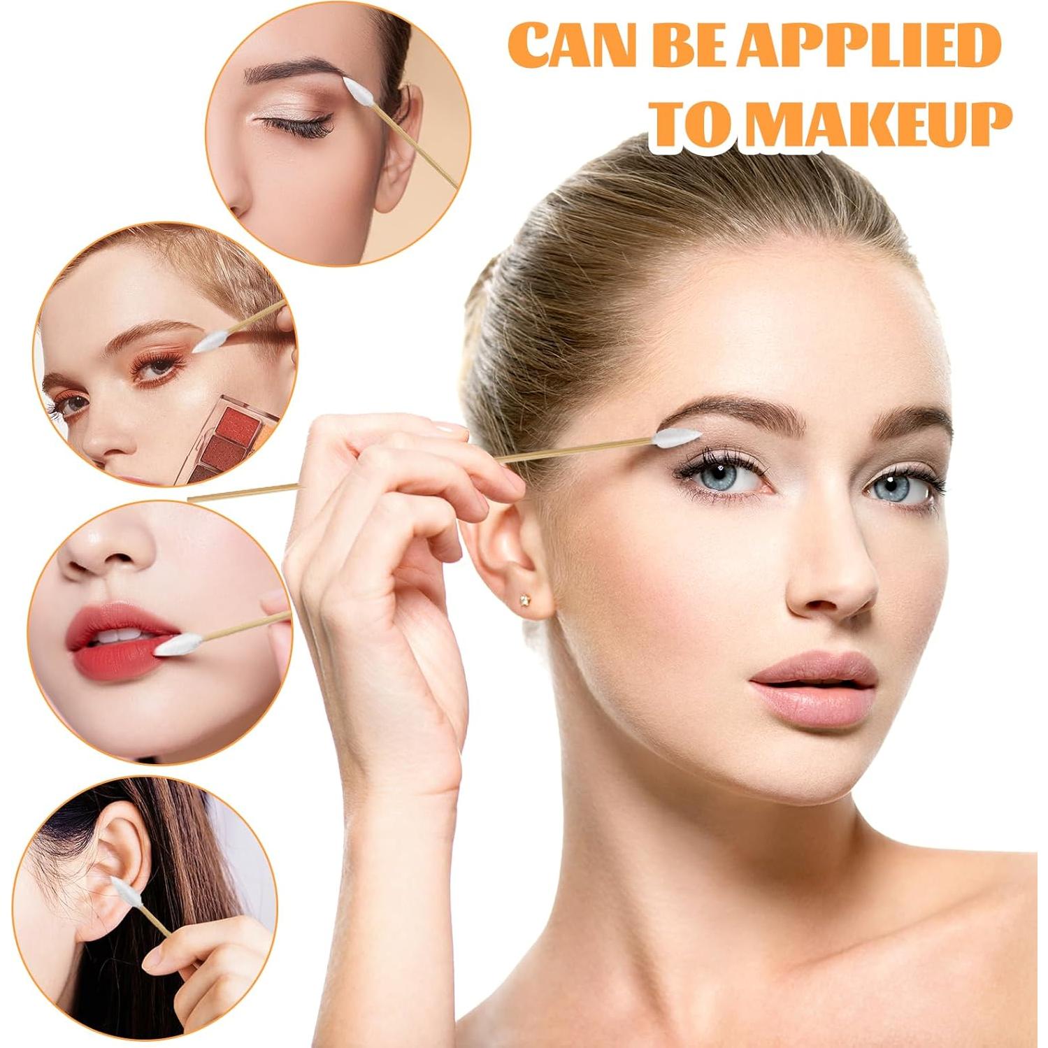 500 Hisopos de Algodón Punta Puntiaguda BFHKXW 17.4x11 cm