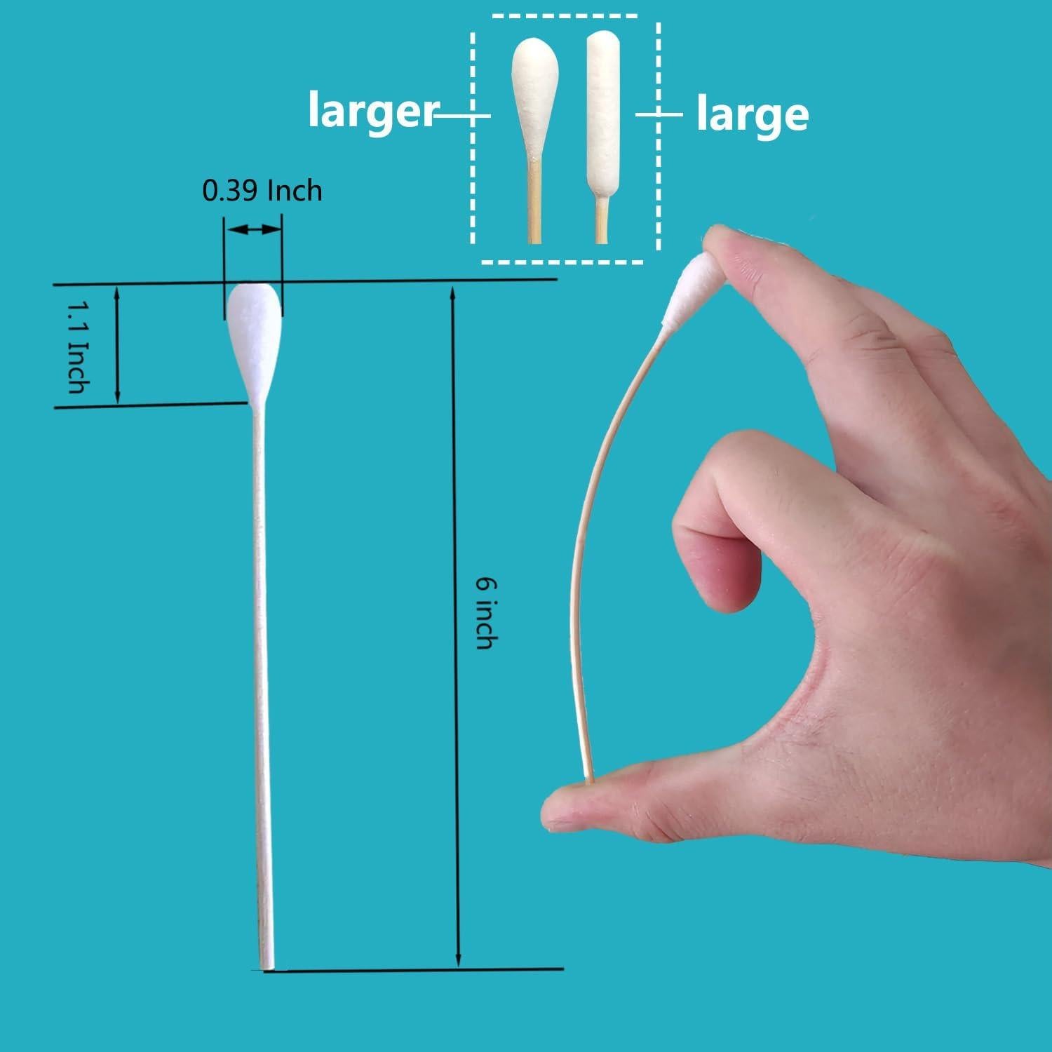 Hisopos de Algodón Grandes para Perros Quanzhou - 150 Piezas