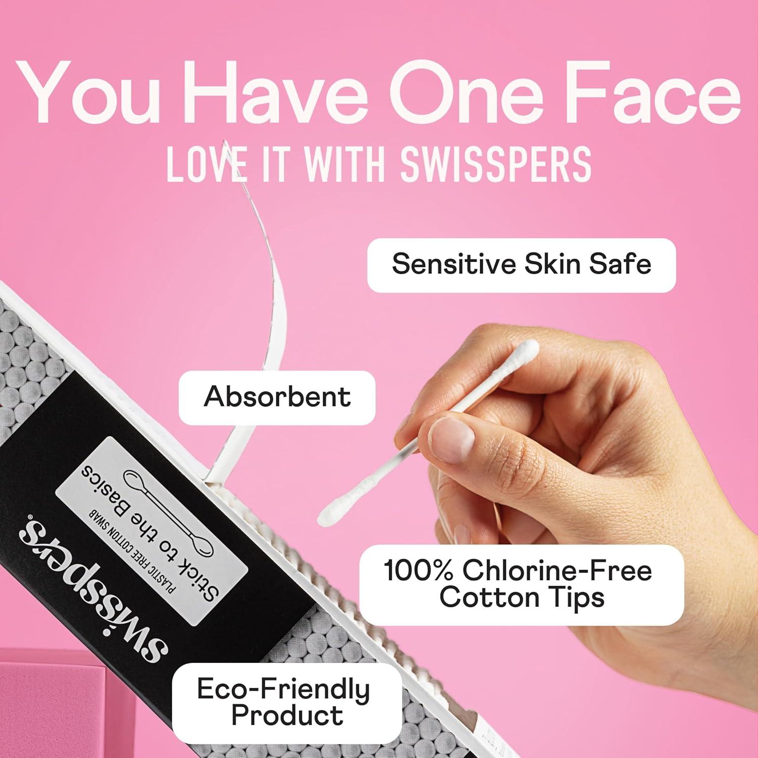 Bastones de Algodón Biodegradables Swisspers - 500 Unidades