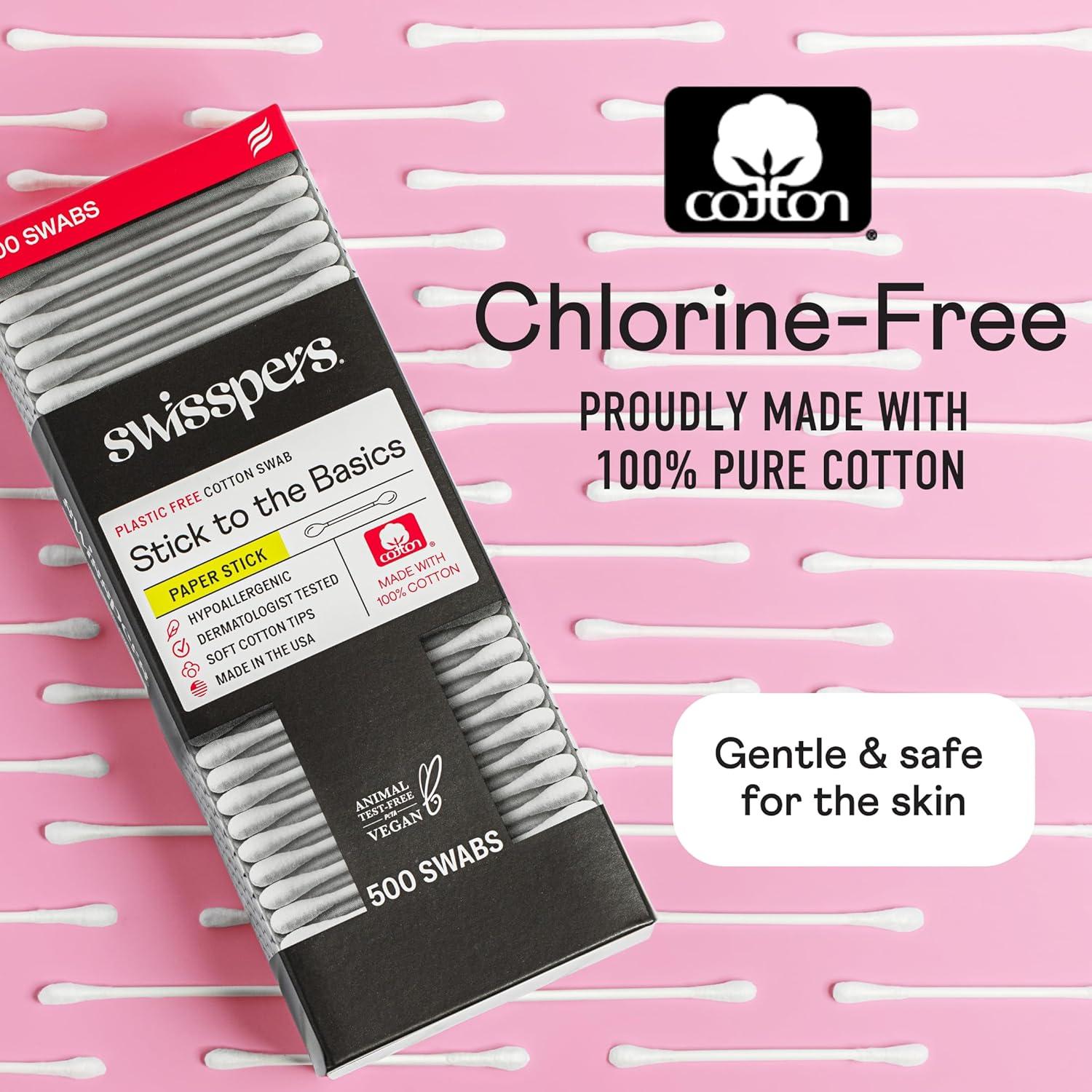 Bastones de Algodón Biodegradables Swisspers - 500 Unidades