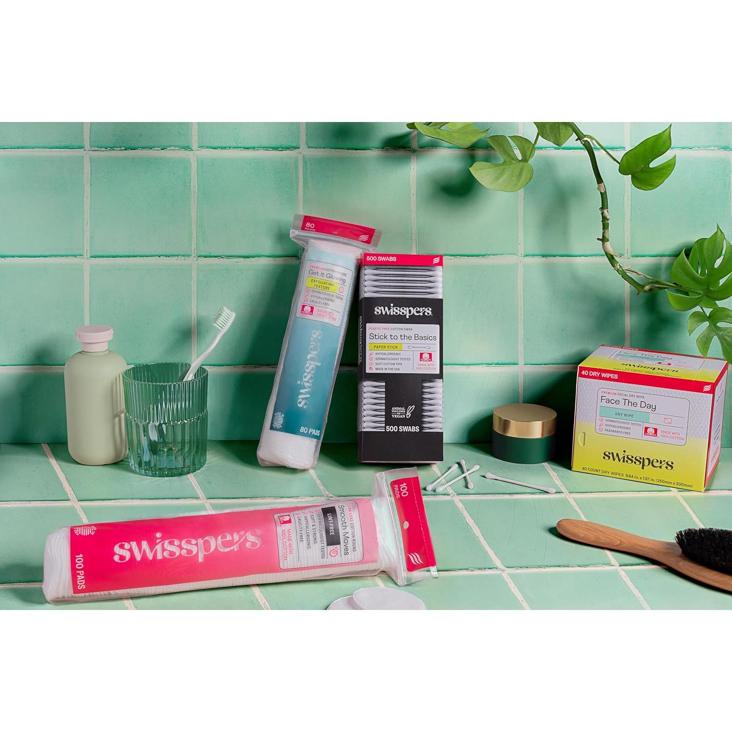 Bastones de Algodón Biodegradables Swisspers - 500 Unidades