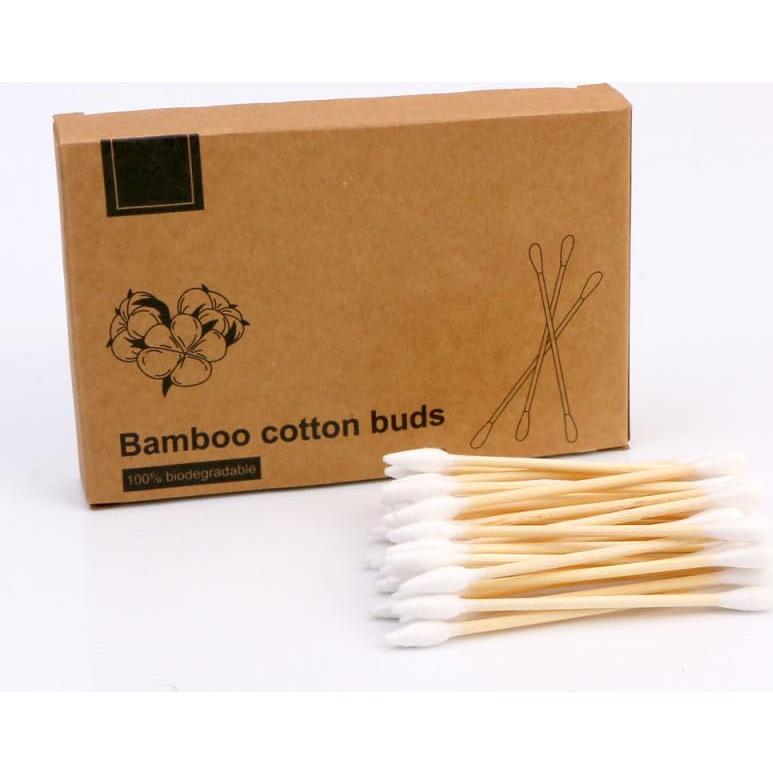 Hisopos de Algodón de Bambú Biodegradables - 100 Unidades